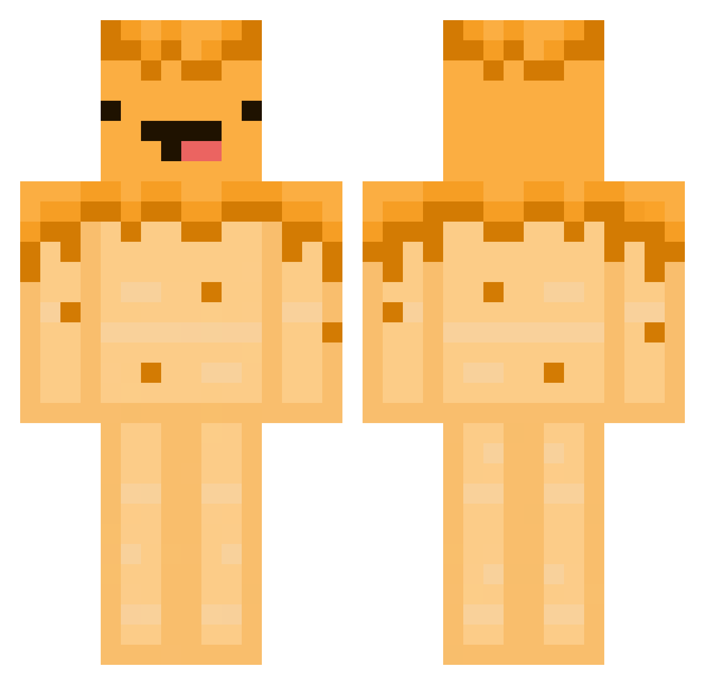 allahgaymi Minecraft skin, front and back view