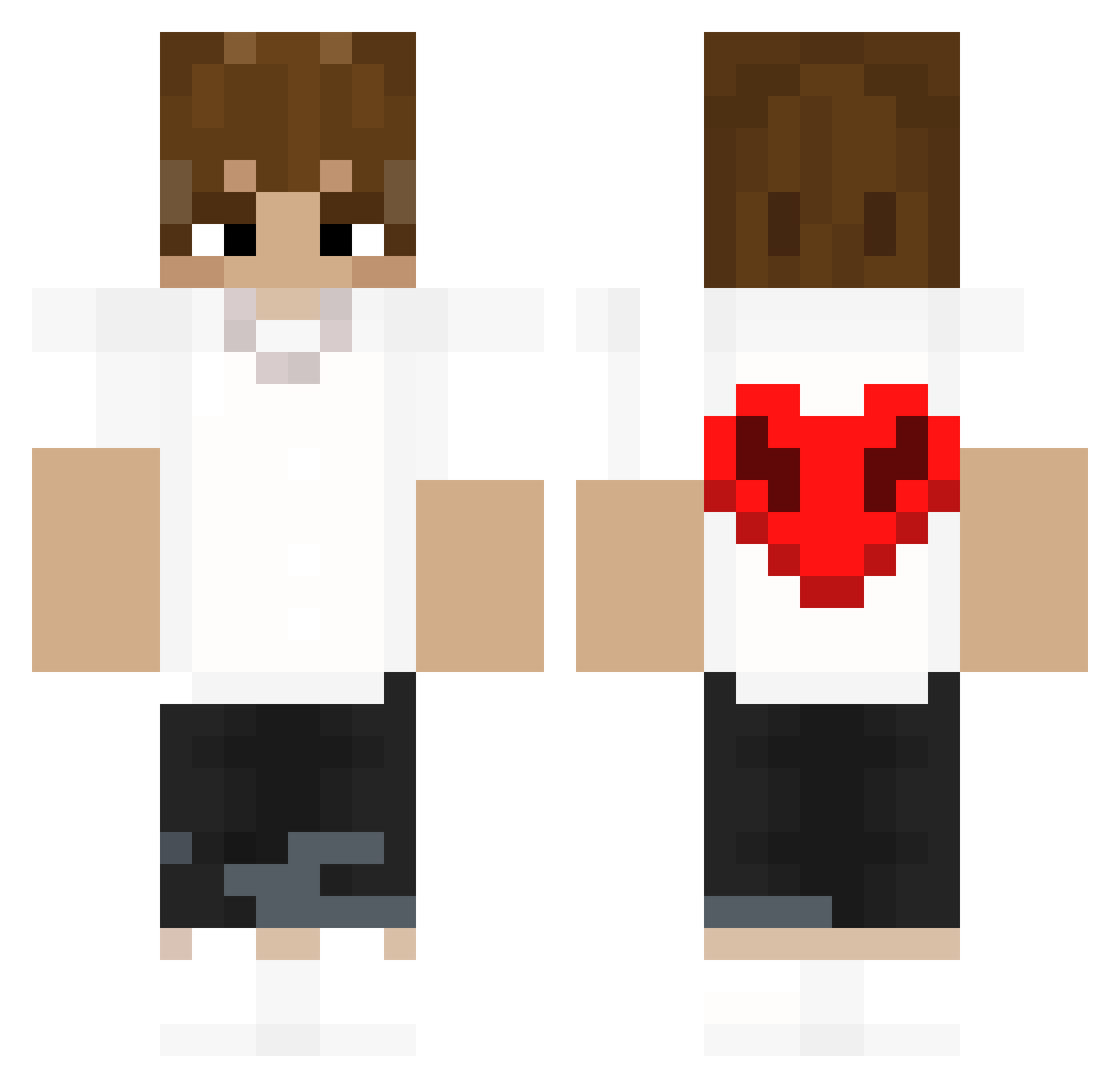 Alvynz Minecraft skin, front and back view