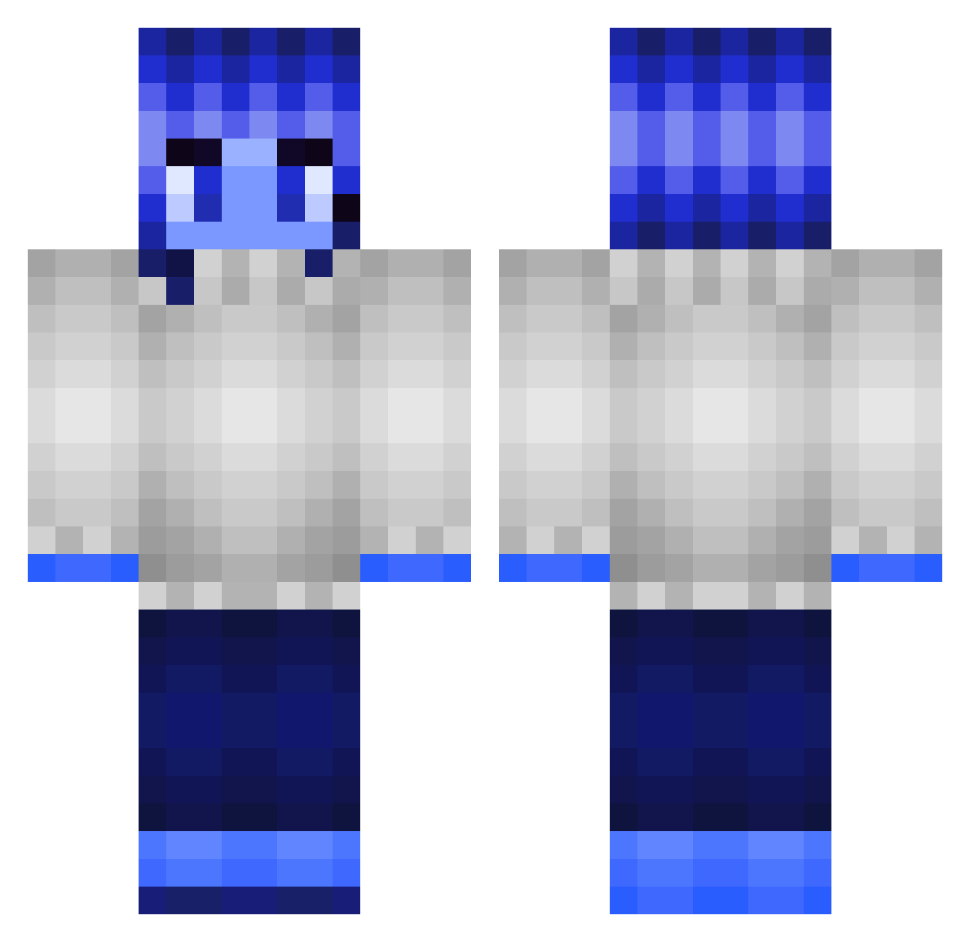 Thebigten Minecraft skin, front and back view