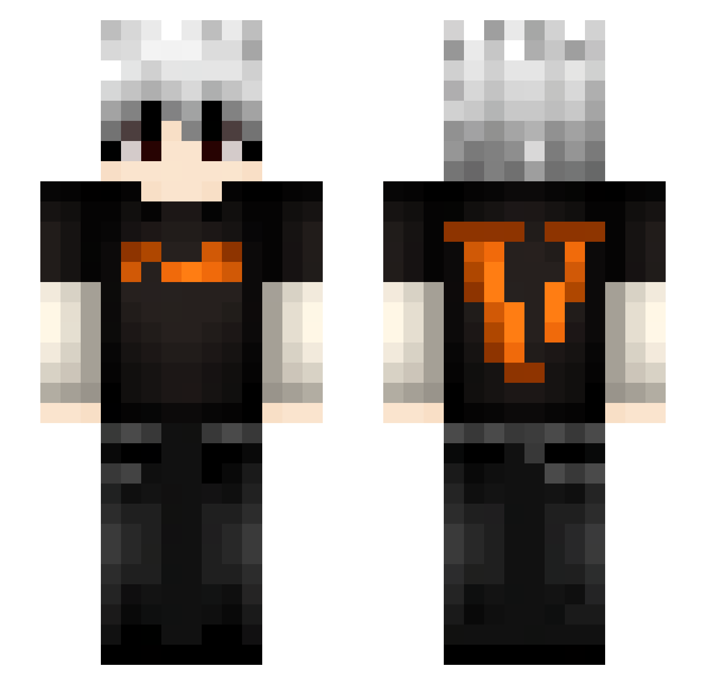 mkeu Minecraft skin, front and back view