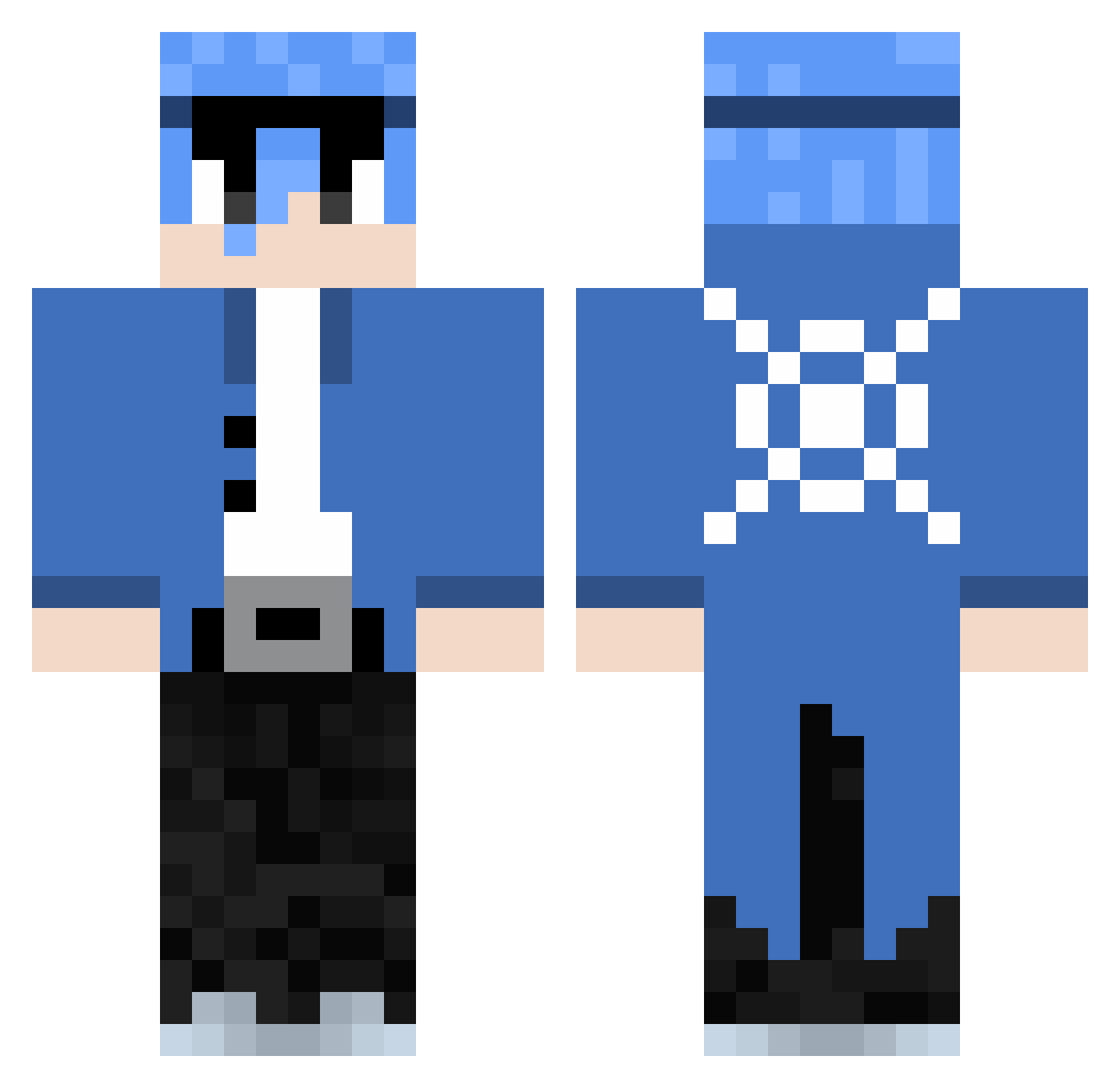 IceSnow602 Minecraft skin, front and back view