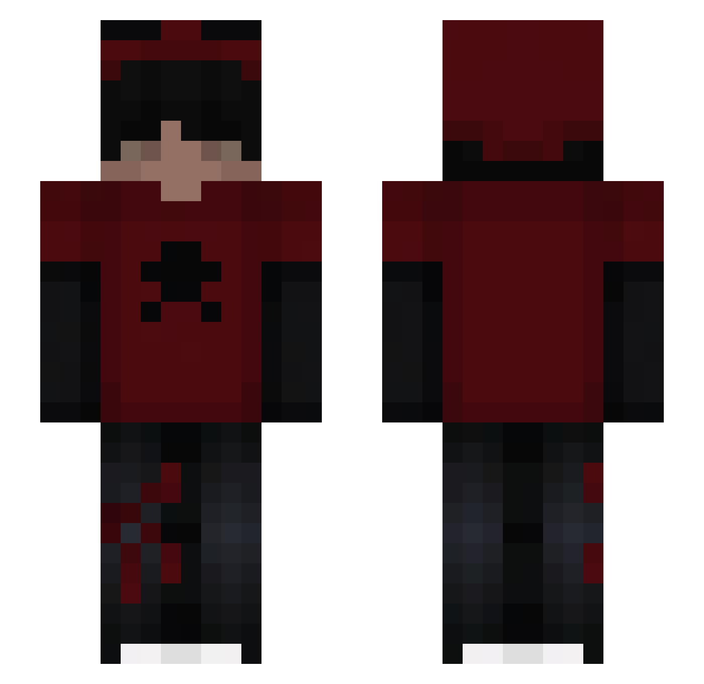 Flammen2022 Minecraft skin, front and back view