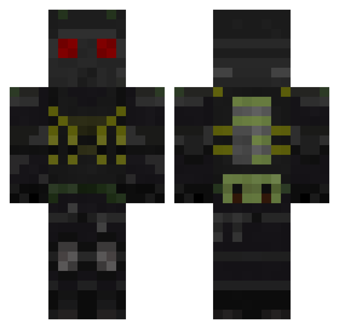 Quttibol Minecraft skin, front and back view