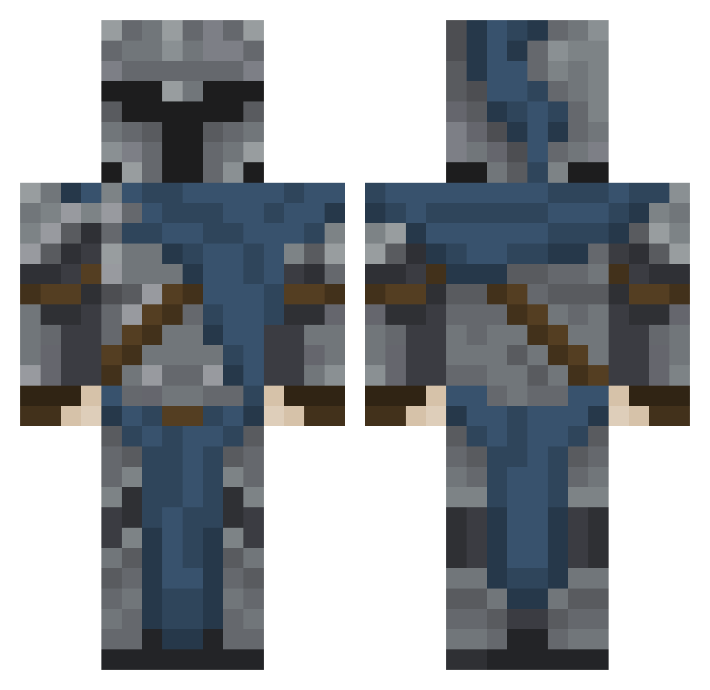 cwalgamer Minecraft skin, front and back view