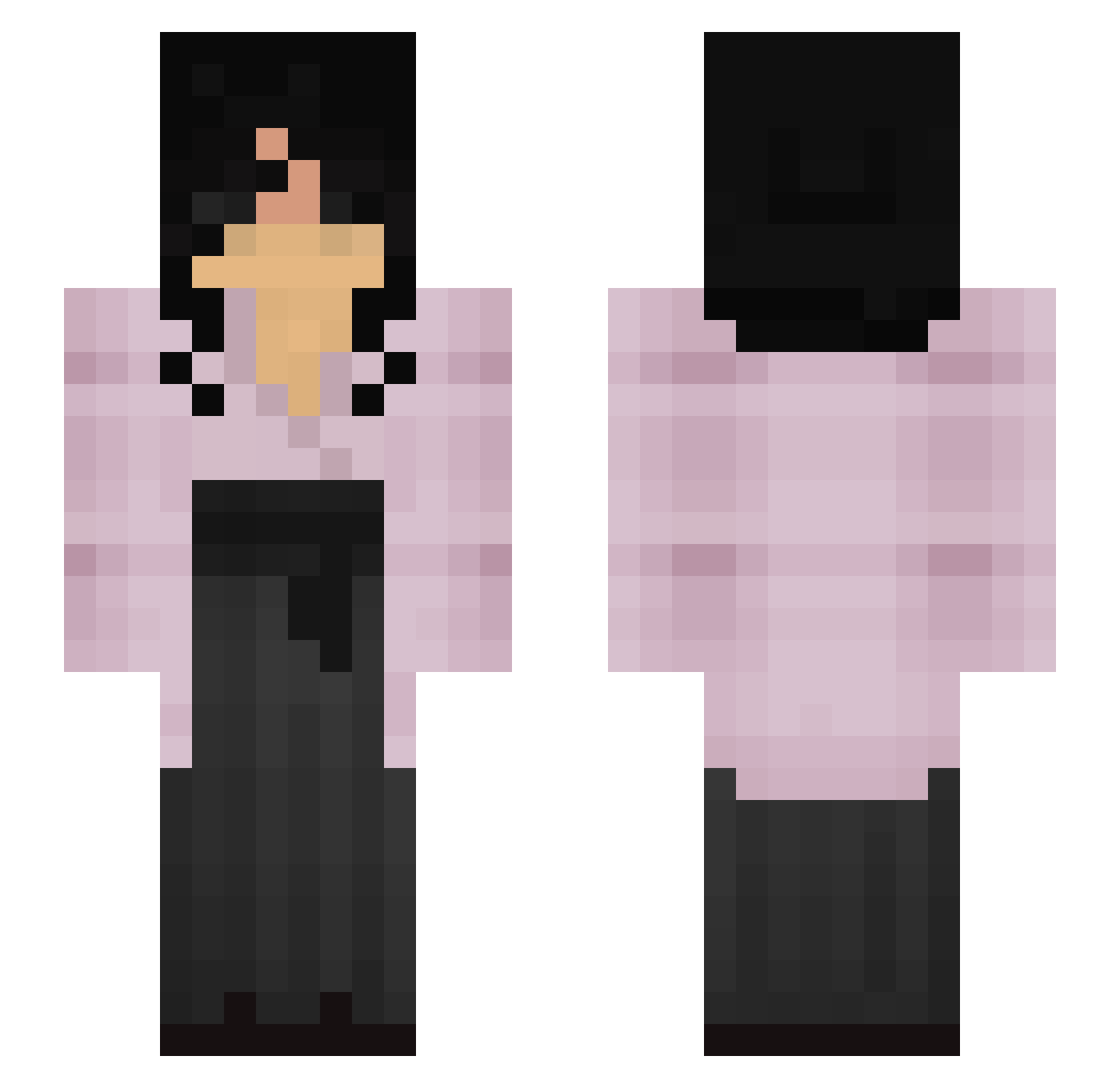 ibuprofenRP Minecraft skin, front and back view