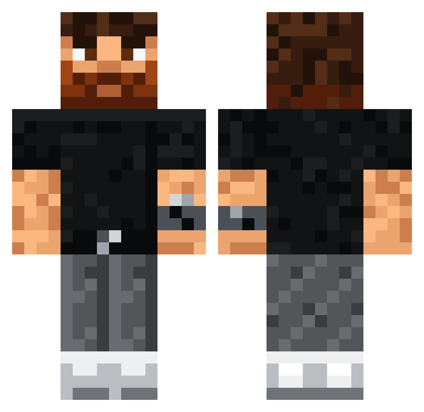 GusDamassa Minecraft skin, front and back view
