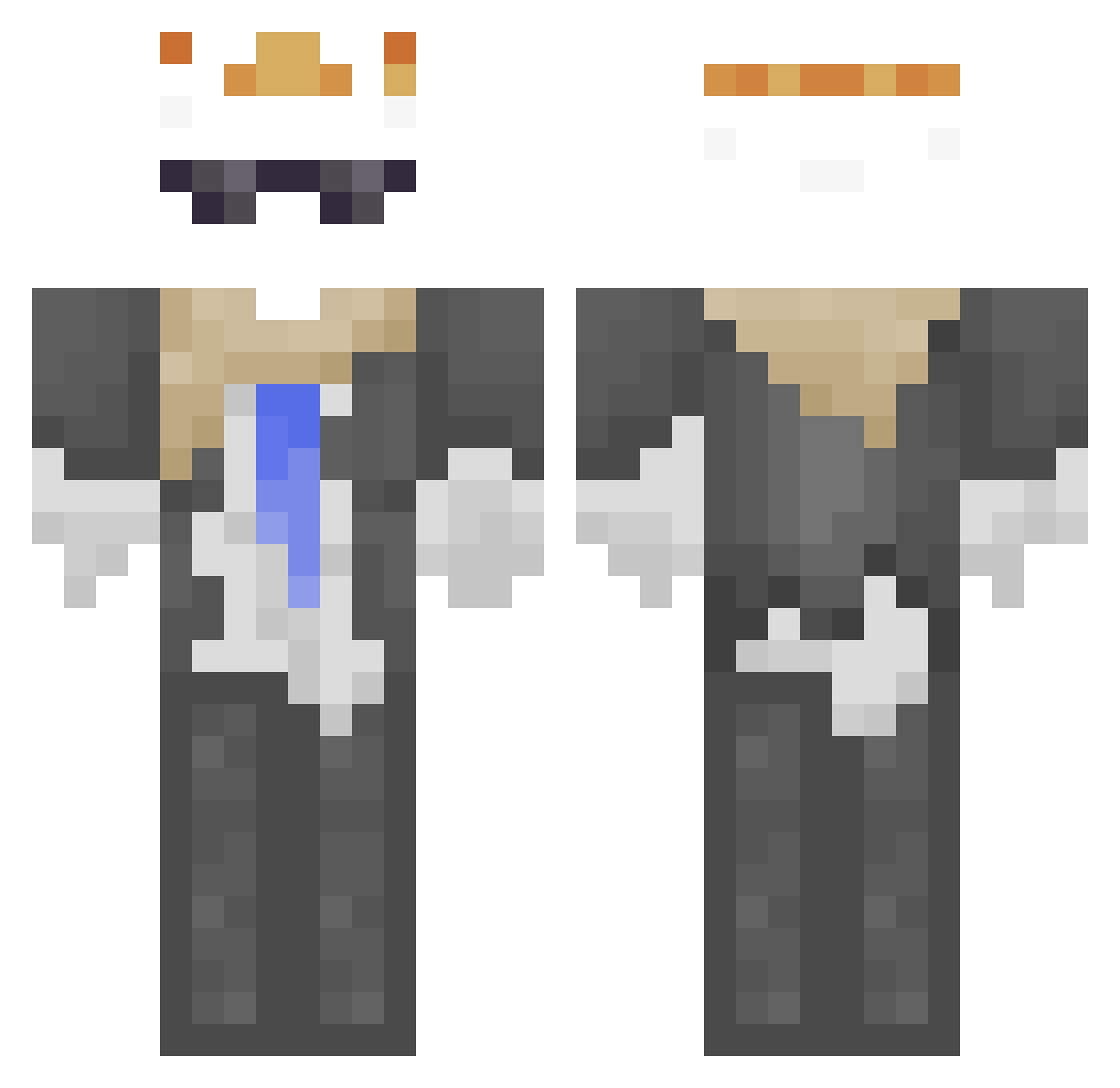 BobDeLaBob Minecraft skin, front and back view