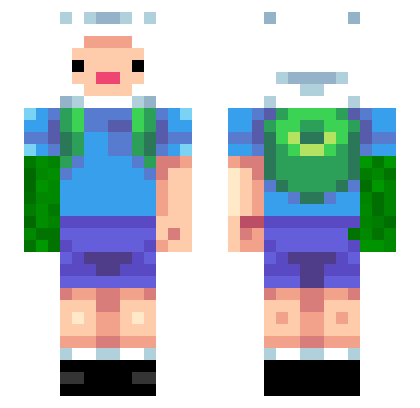 Nacho_mw Minecraft skin, front and back view