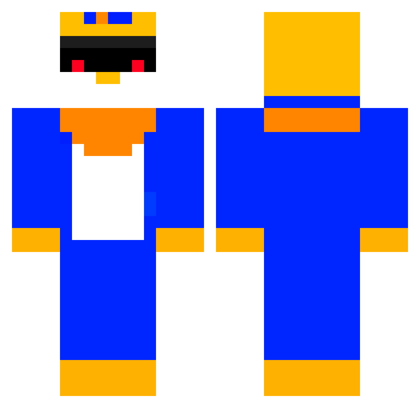 danu0429 Minecraft skin, front and back view