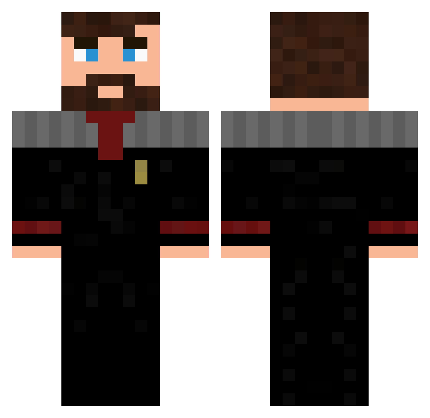 crazydudeaz Minecraft skin, front and back view