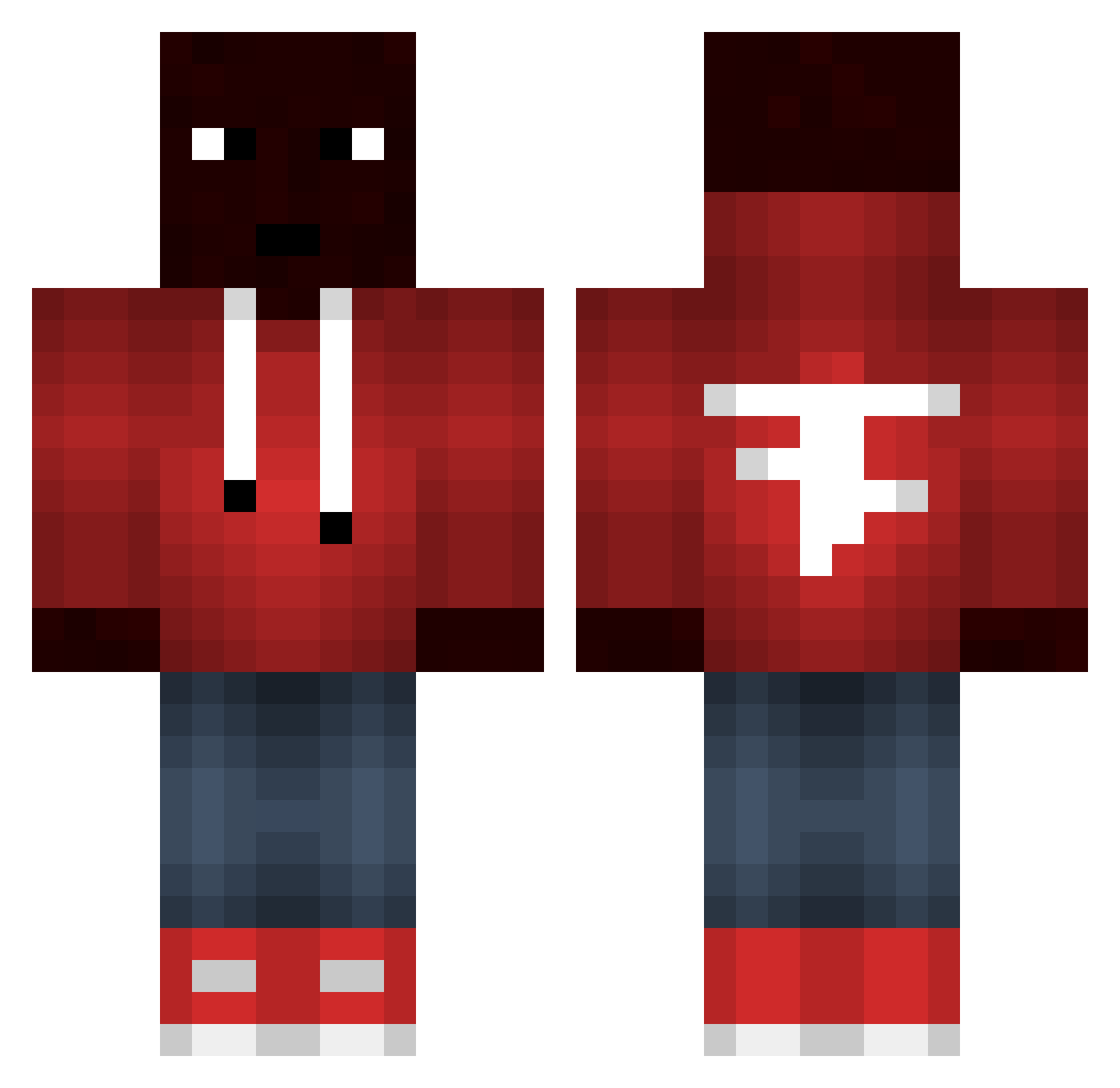 FaZe_Wabo Minecraft skin, front and back view
