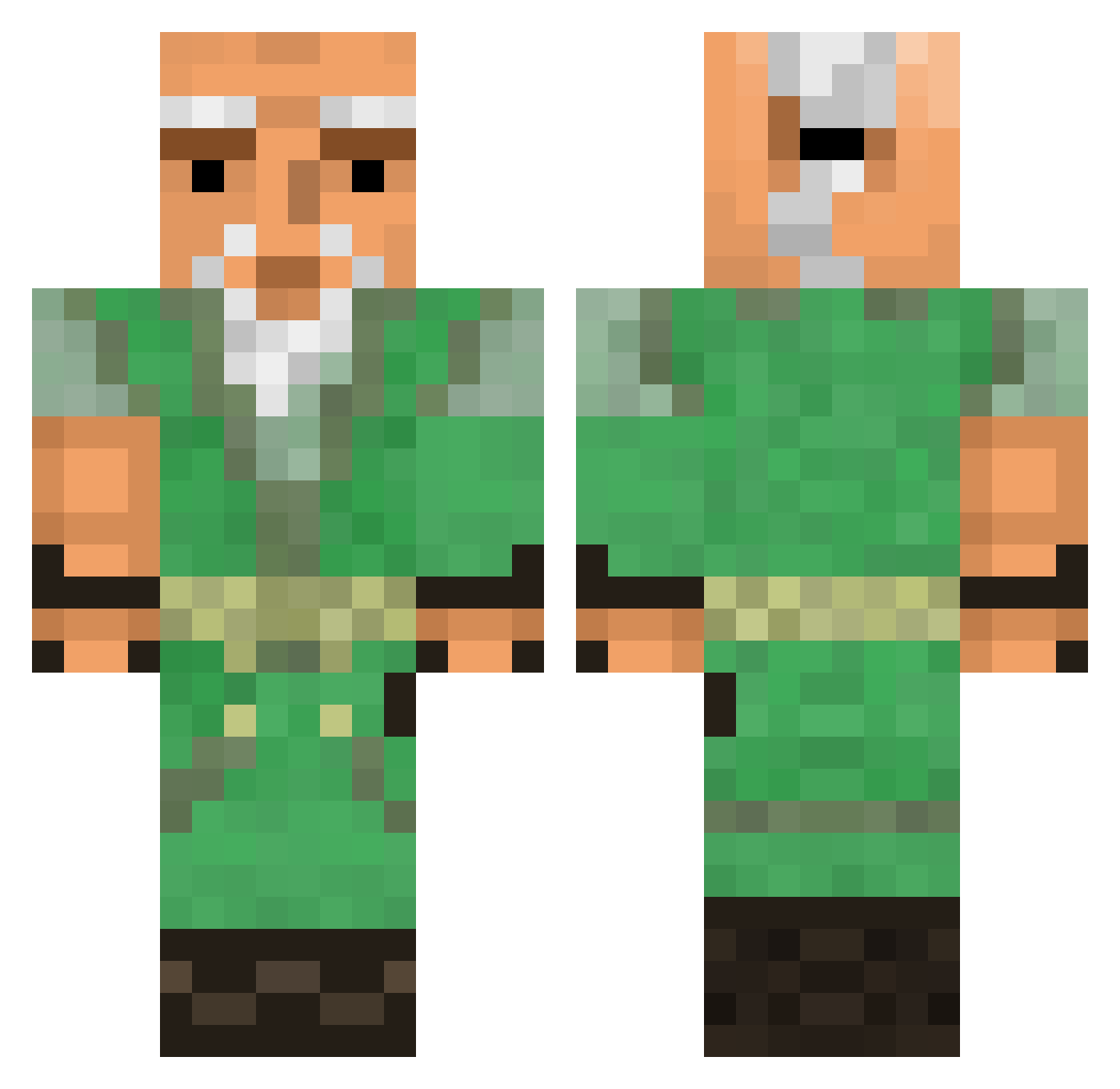 Mao_Bong Minecraft skin, front and back view