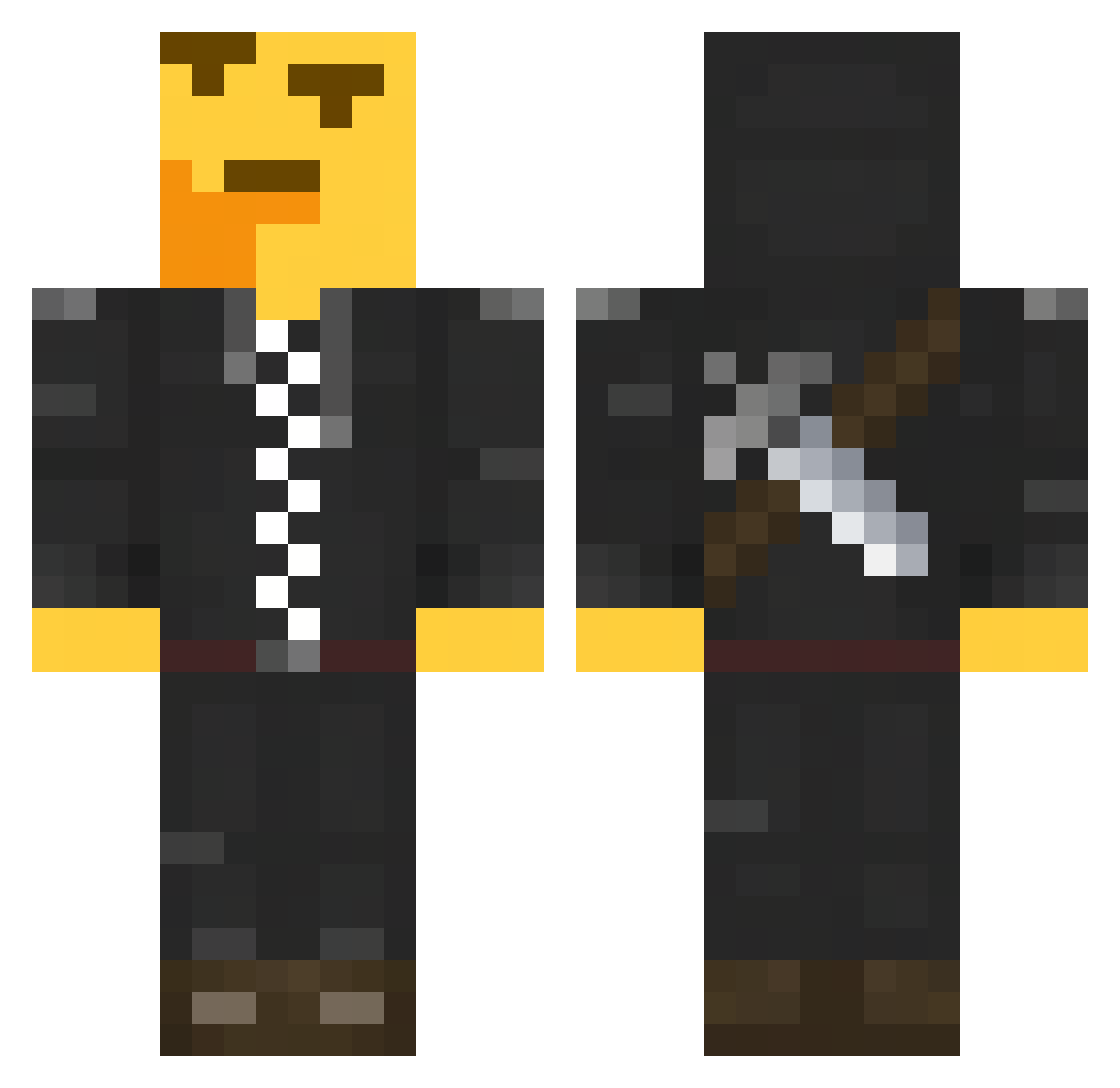 Sarjent Minecraft skin, front and back view