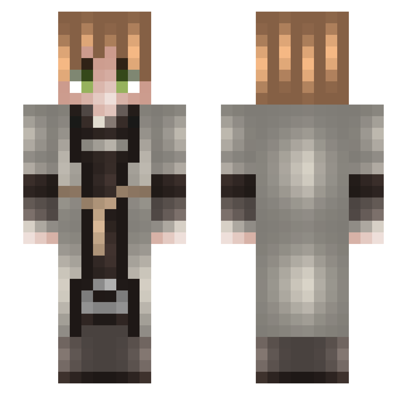 Dumpy_Grimbo_ Minecraft skin, front and back view