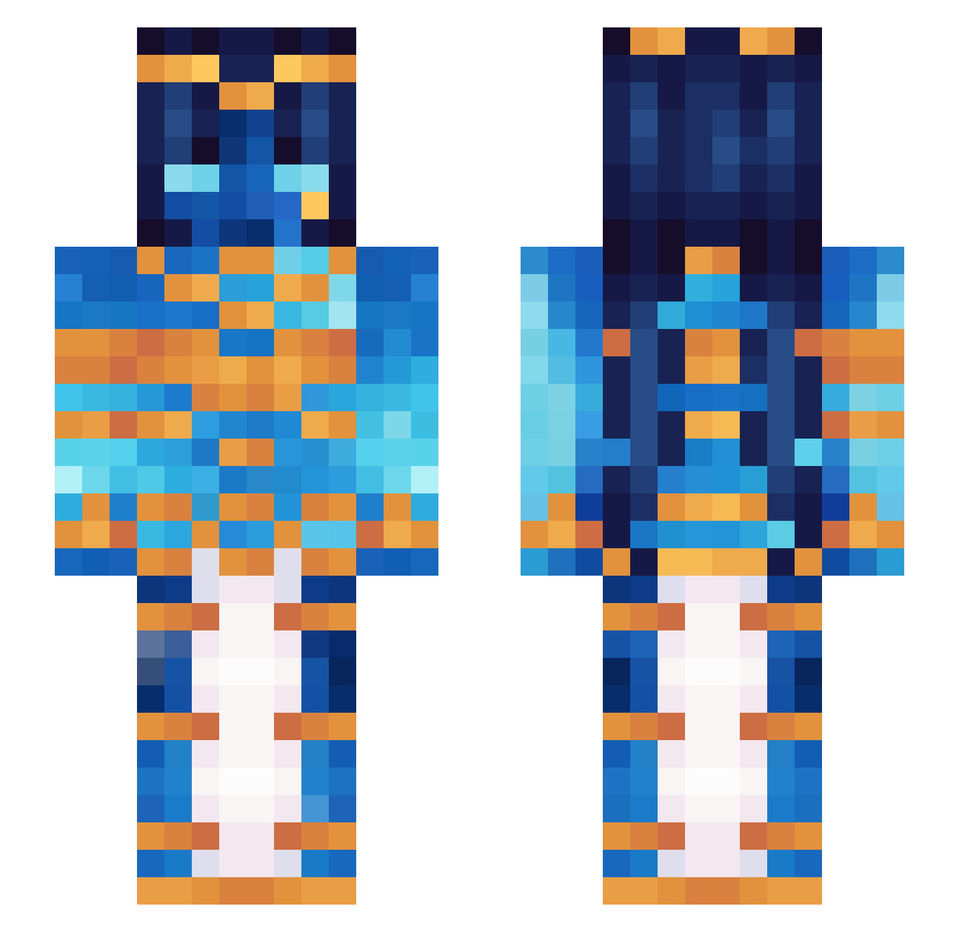 BaBuSHKa162 Minecraft skin, front and back view