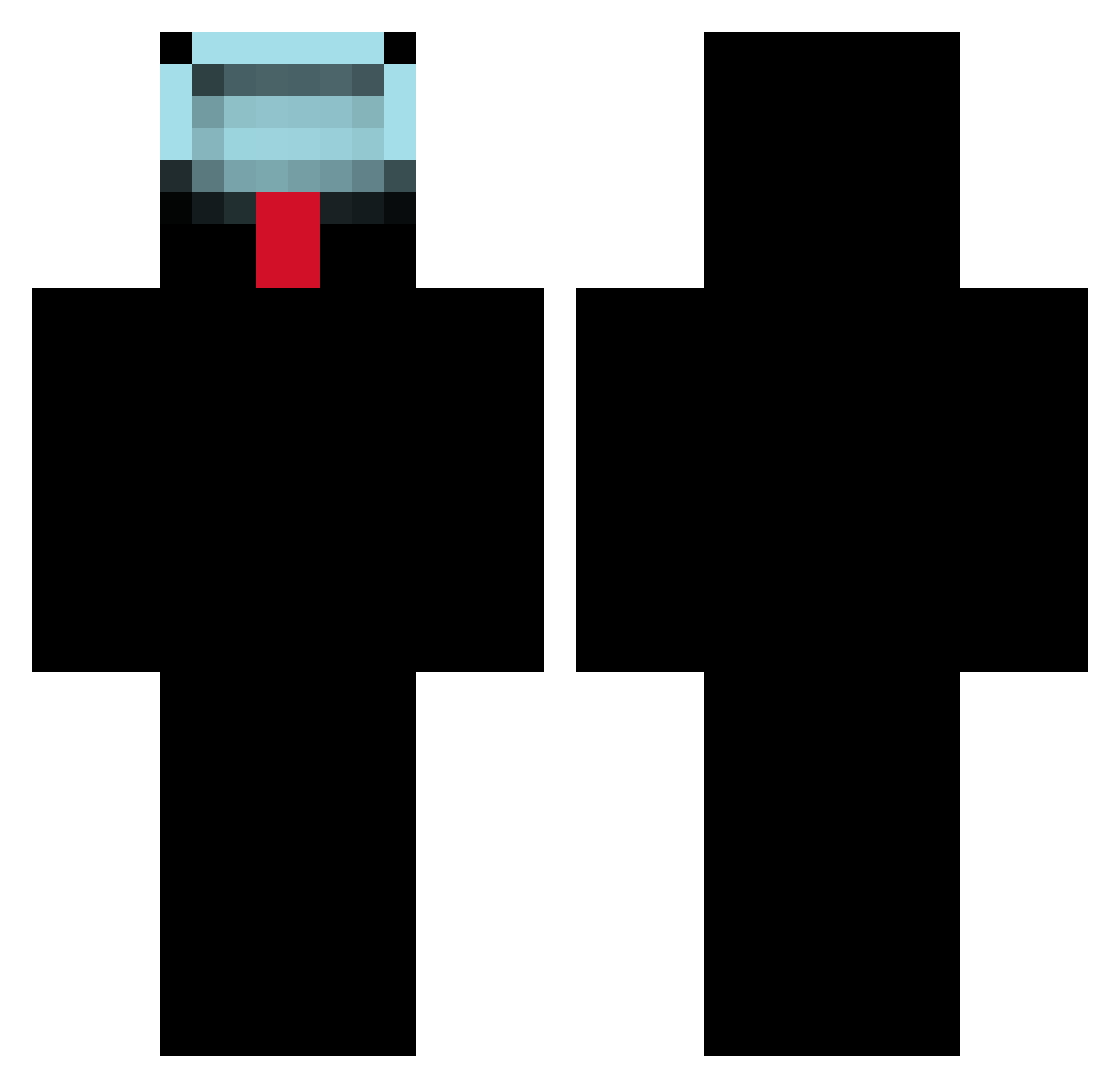 Avauntic Minecraft skin, front and back view