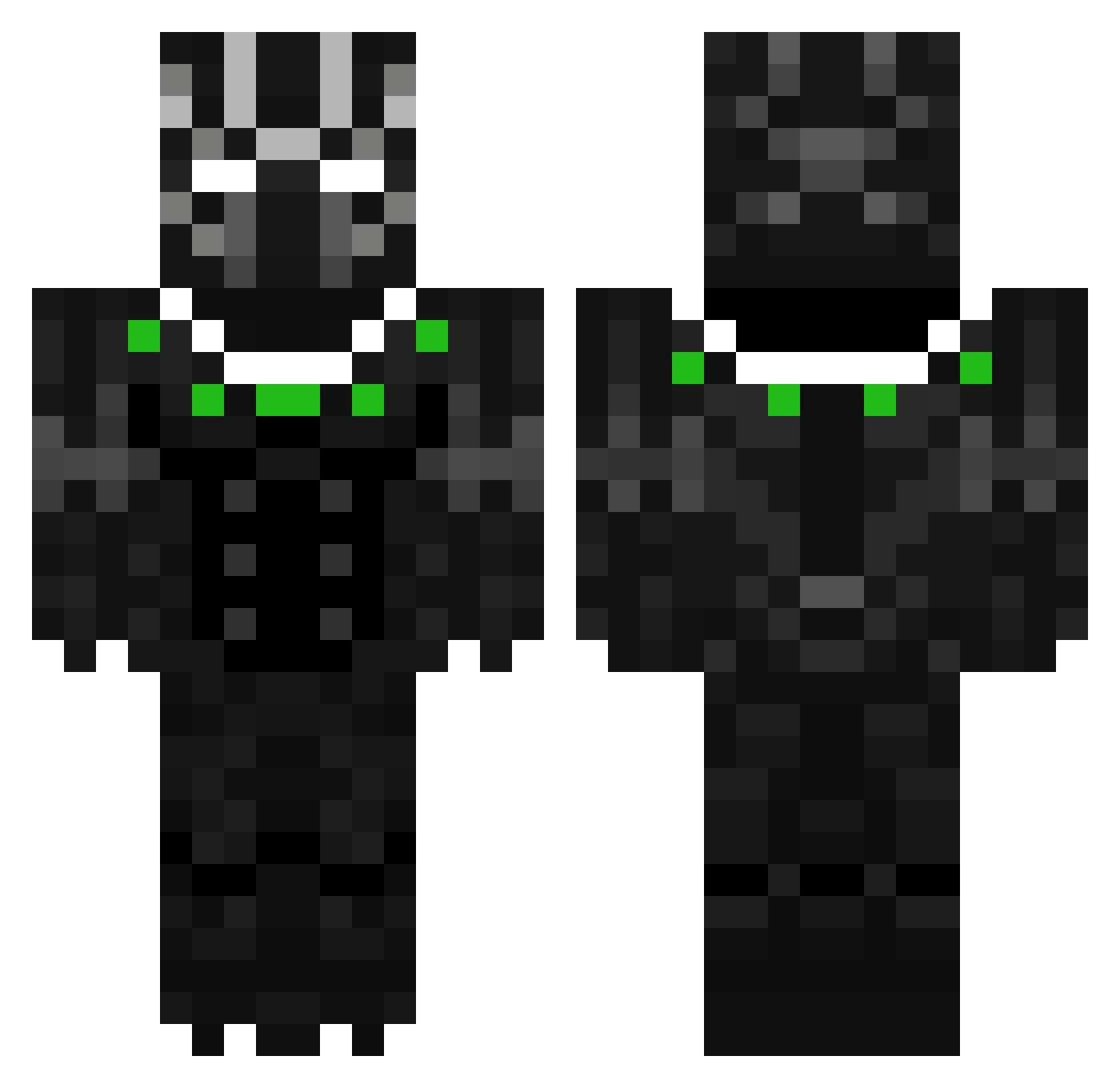 nick_fire06 Minecraft skin, front and back view