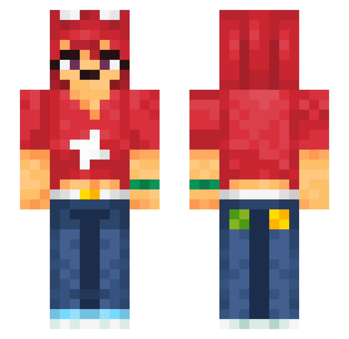 Tistan01 Minecraft skin, front and back view