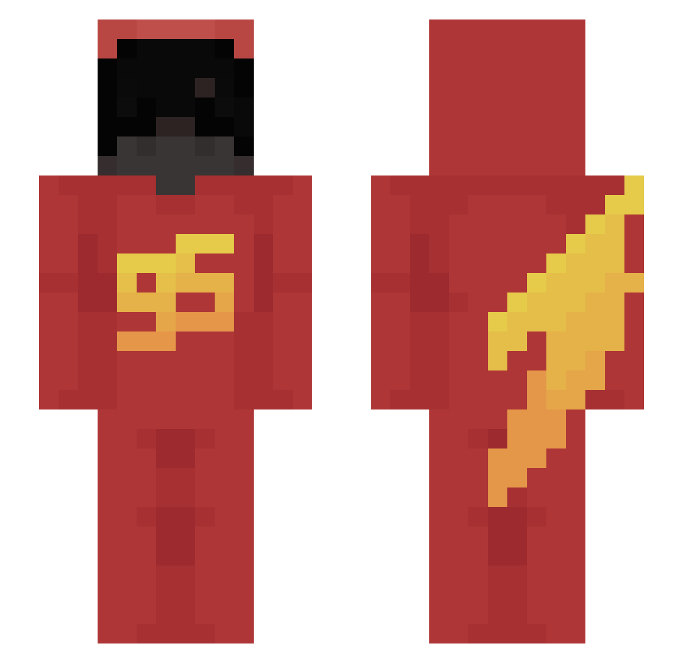 jeraldthefish Minecraft skin, front and back view