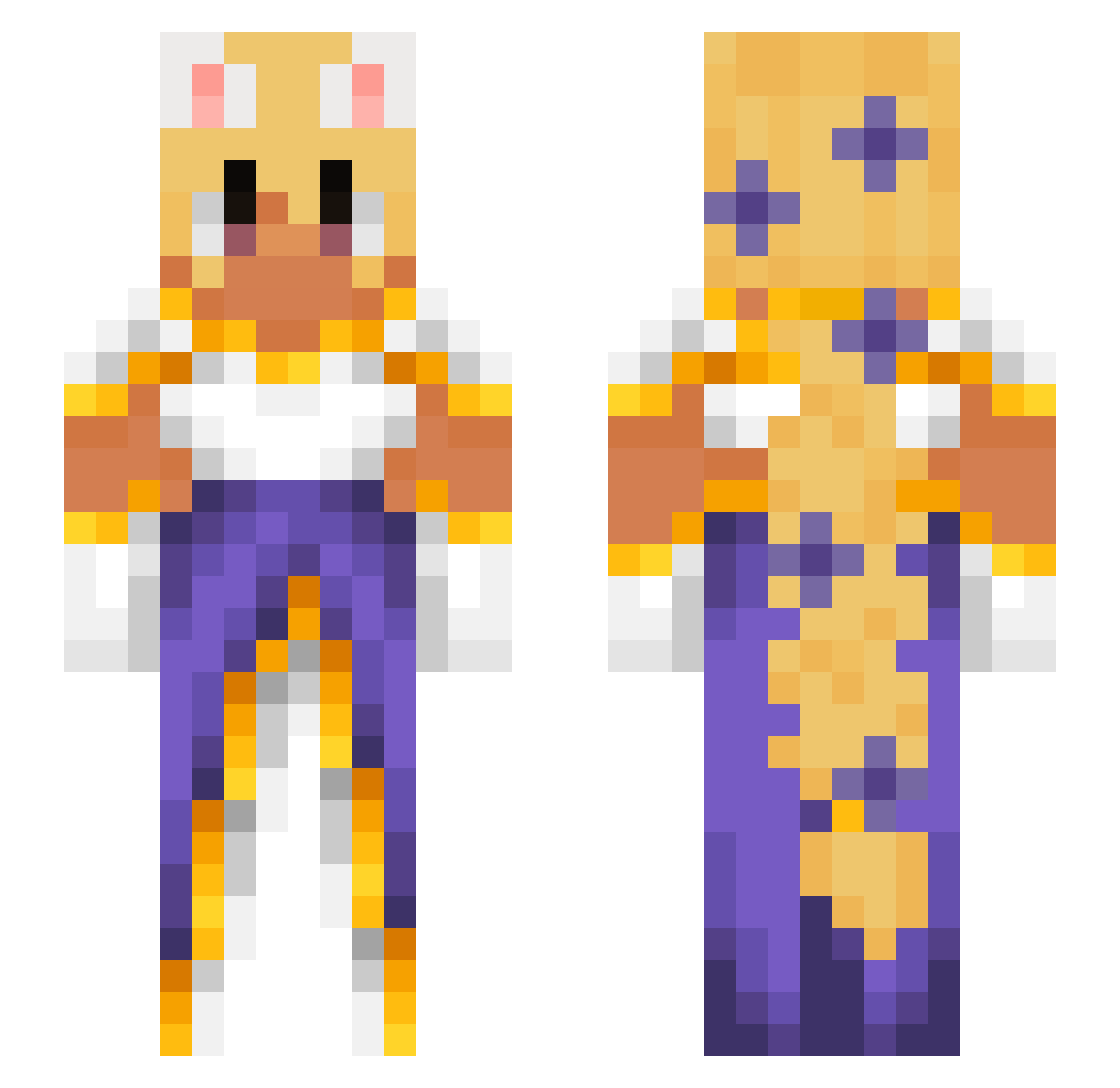 askalexx Minecraft skin, front and back view