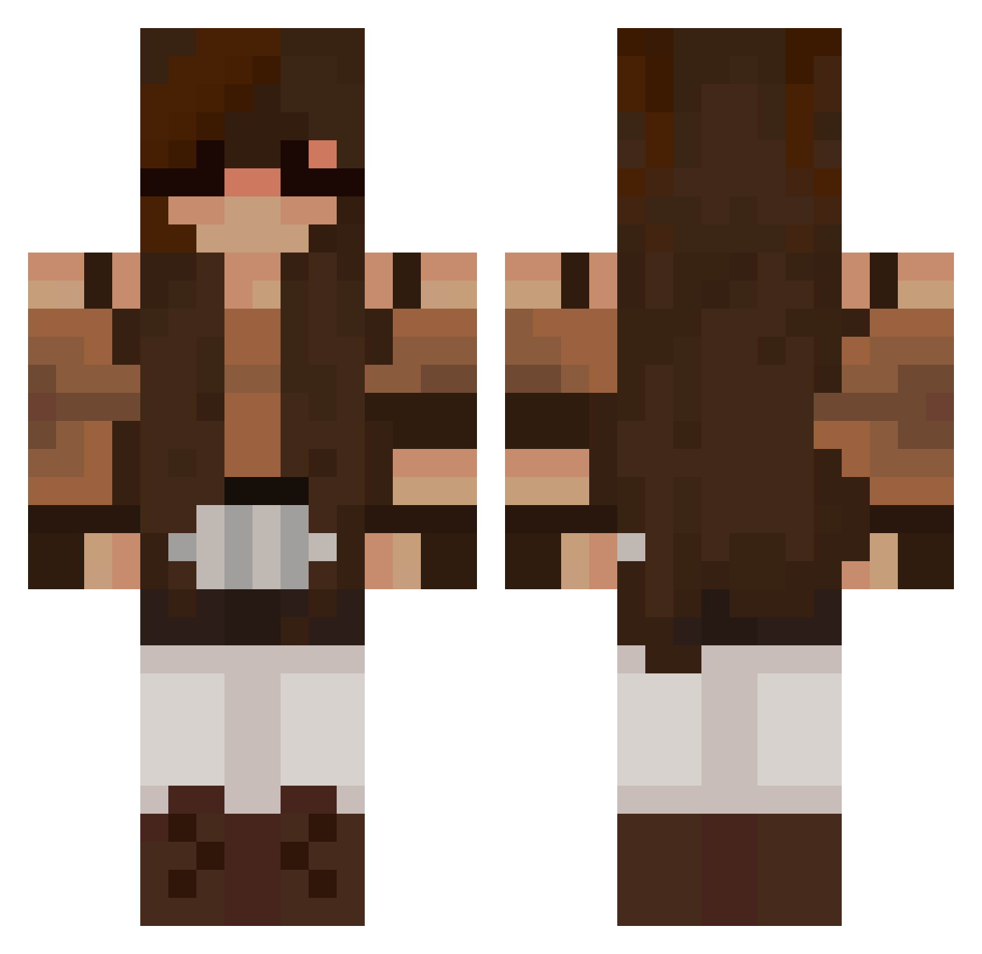 Yoyoluvcrisps Minecraft skin, front and back view