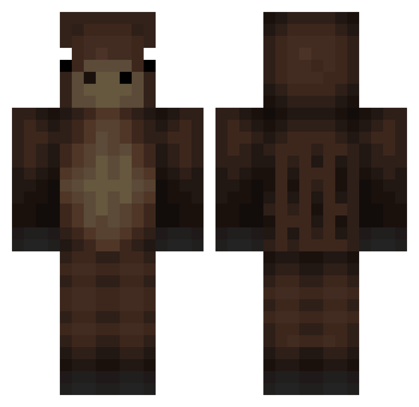 Garquisha Minecraft skin, front and back view