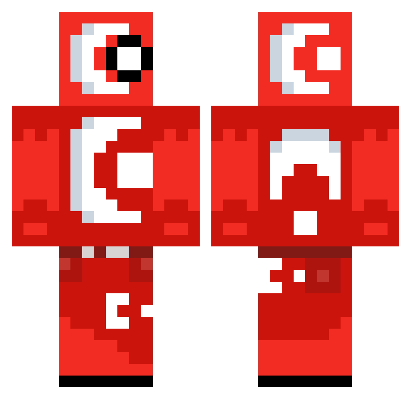 BinaryCubukTree Minecraft skin, front and back view