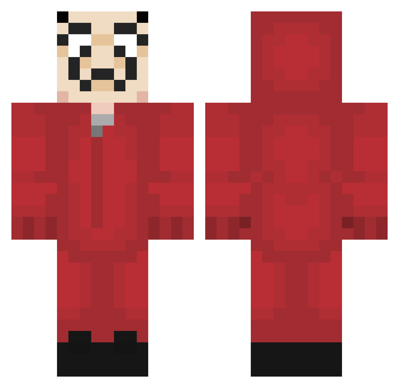 iElProfesor Minecraft skin, front and back view
