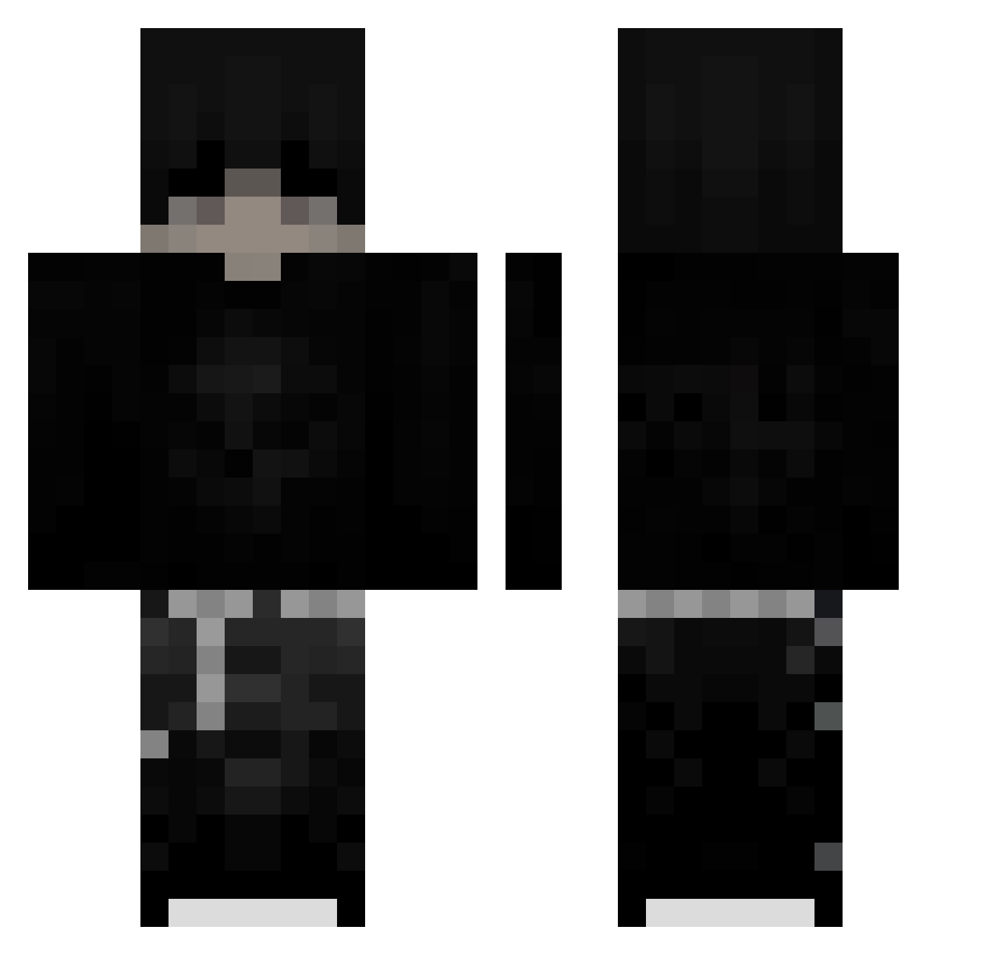 Sajola Minecraft skin, front and back view