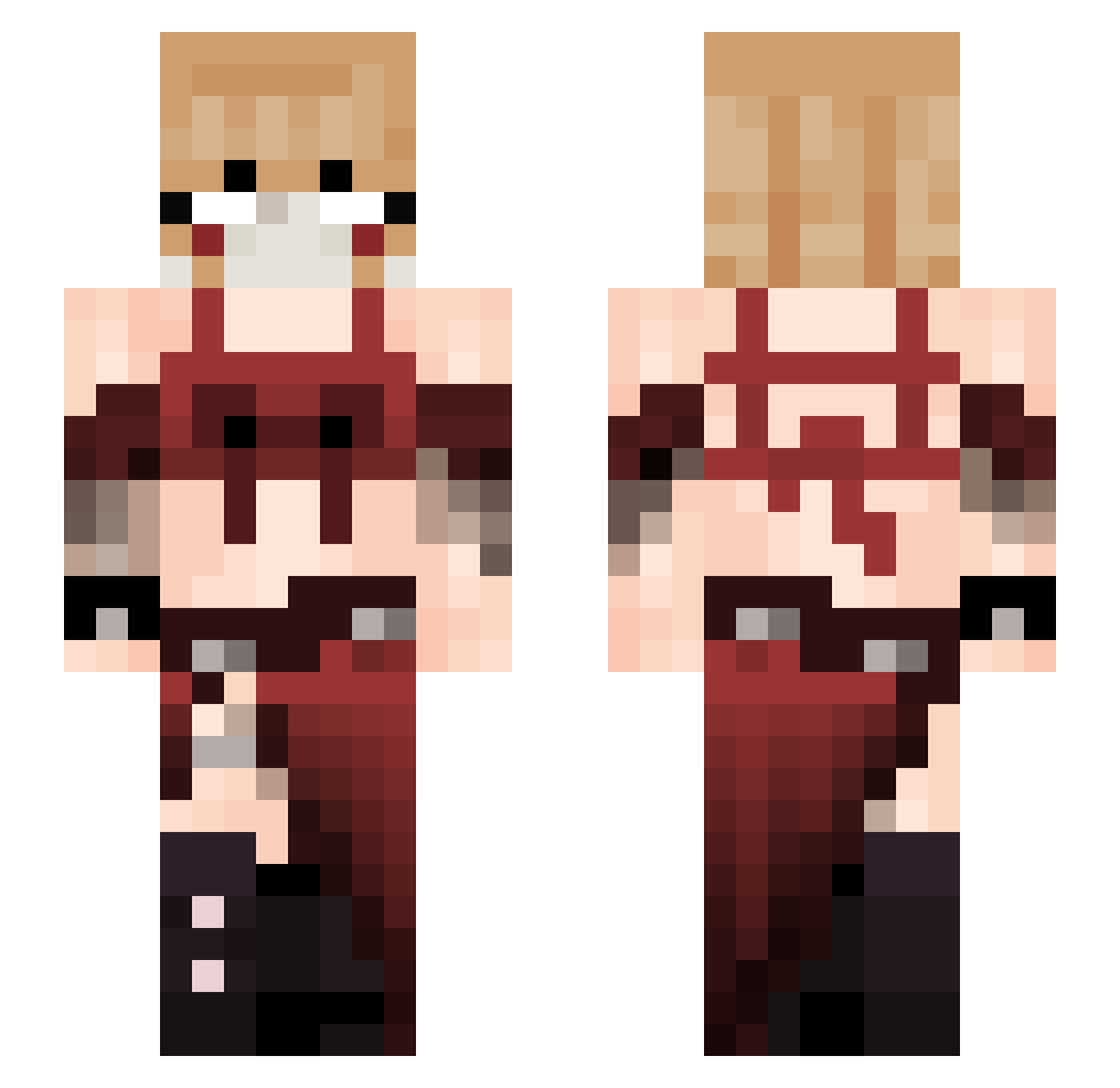 CHARMZYN Minecraft skin, front and back view