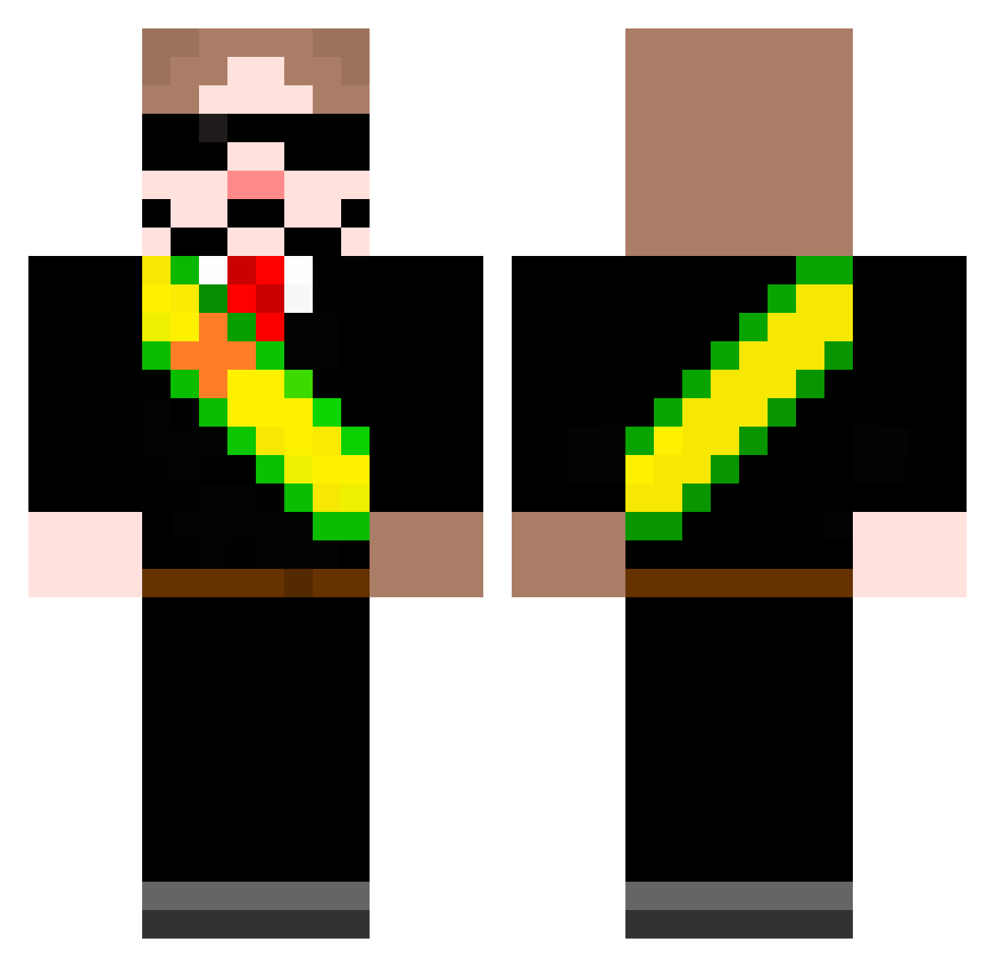 CLECHUDO1 Minecraft skin, front and back view