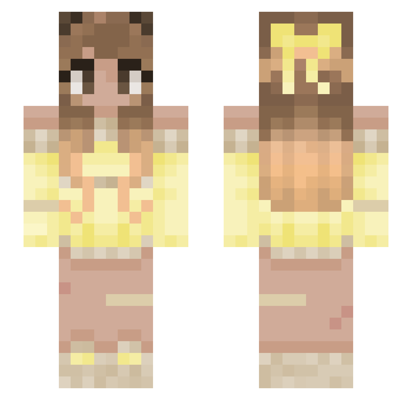 Darkshadow215 Minecraft skin, front and back view