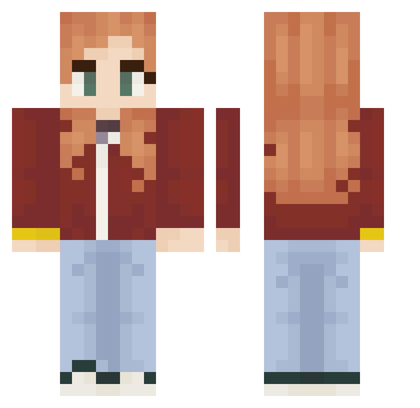 _Carolinx_ Minecraft skin, front and back view