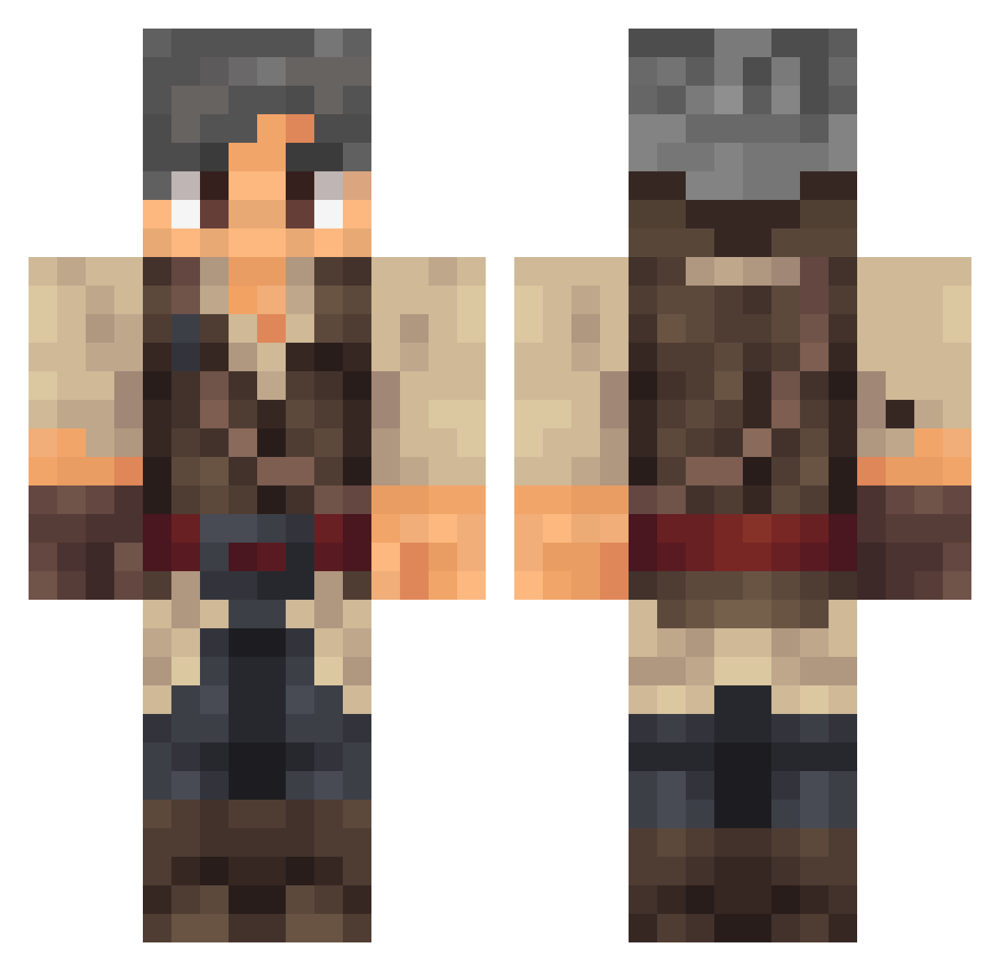 xGodDarkness_ Minecraft skin, front and back view