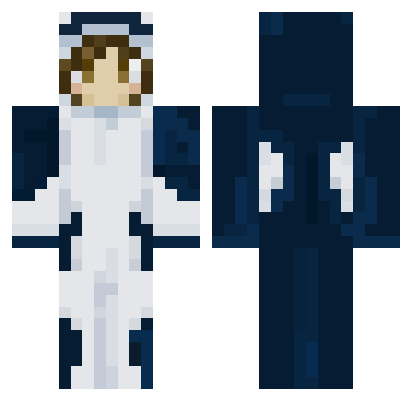 AXEJ Minecraft skin, front and back view