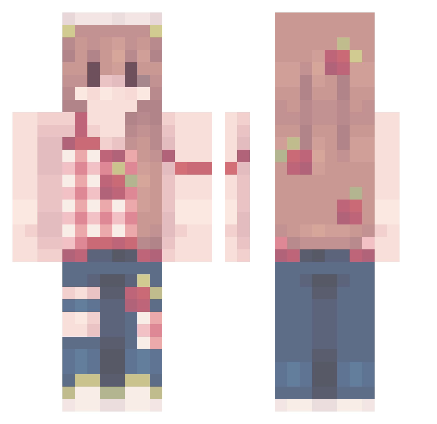 lookitsren Minecraft skin, front and back view