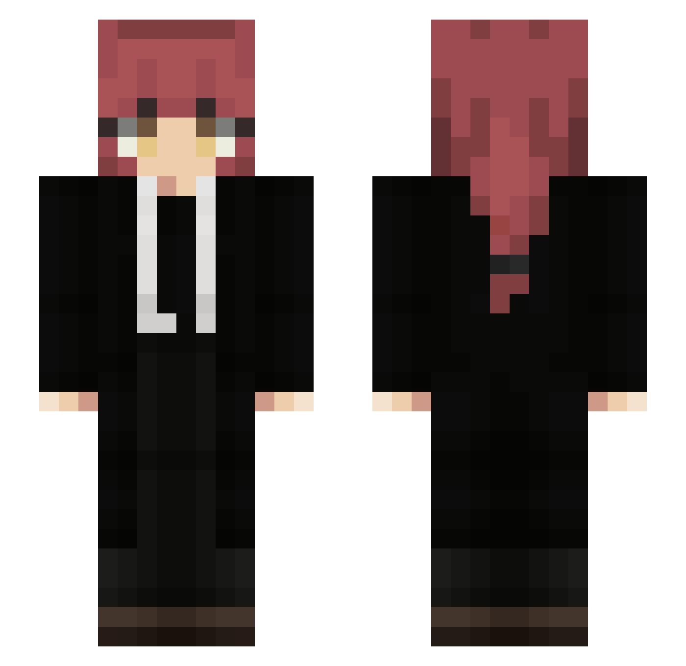 urple_ Minecraft skin, front and back view