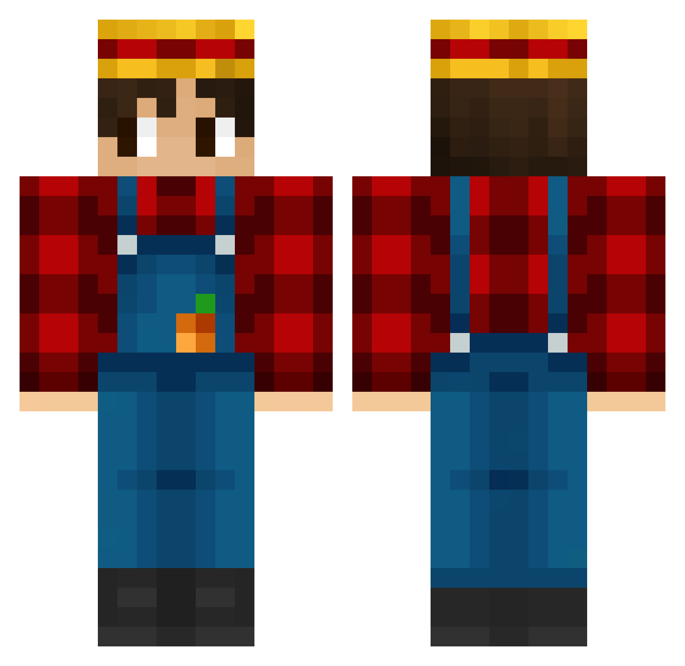 LINOOSS Minecraft skin, front and back view