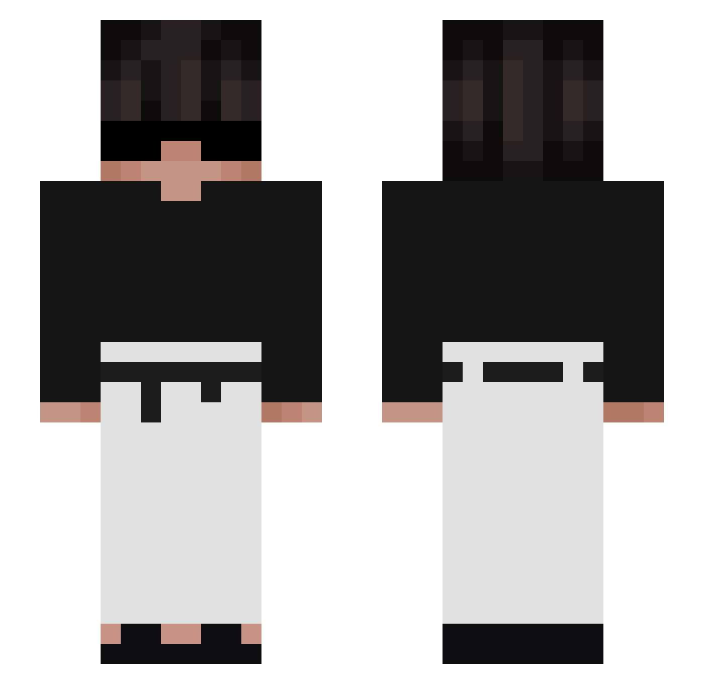 ForoDMC Minecraft skin, front and back view