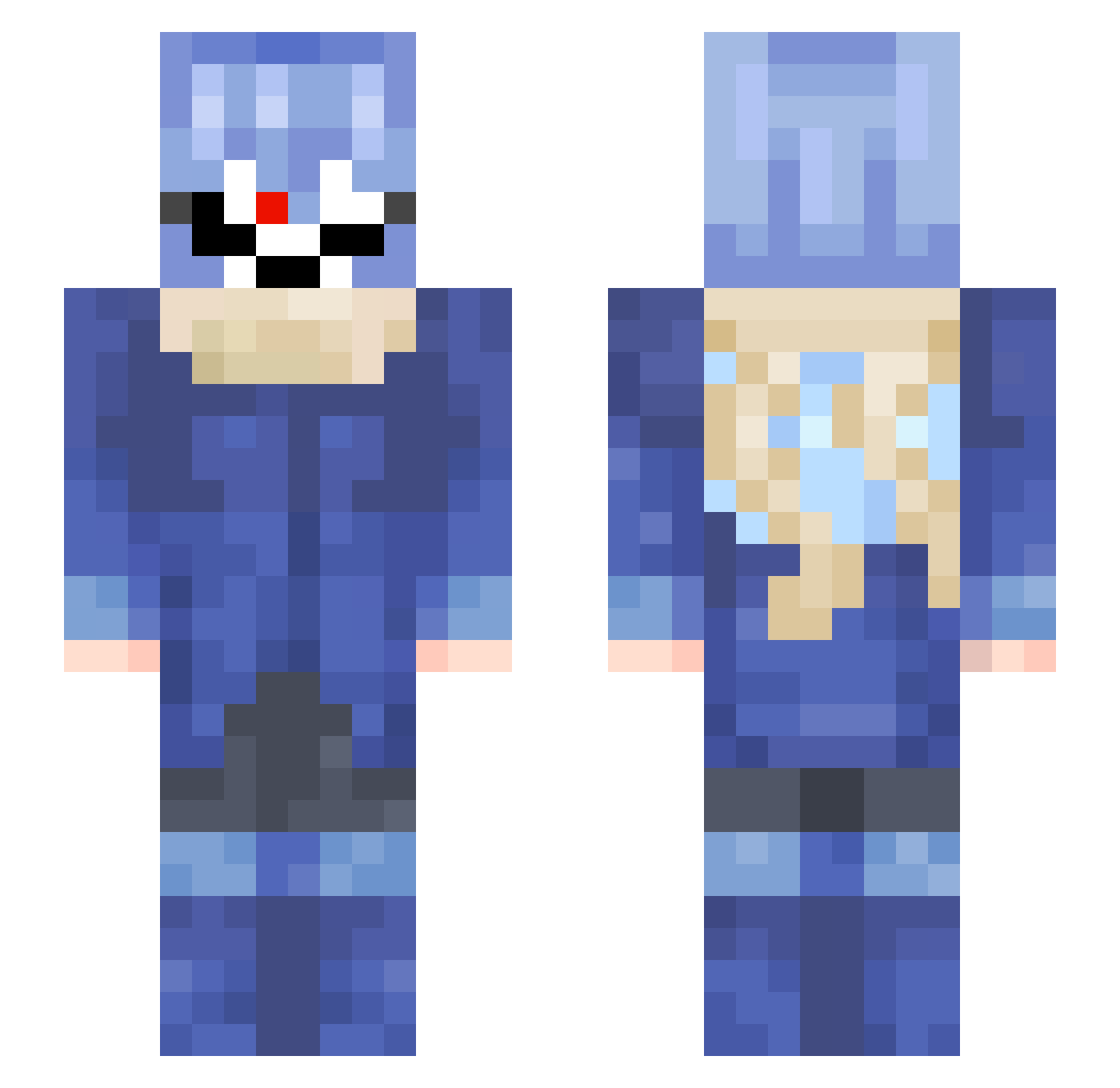 txbixzc Minecraft skin, front and back view