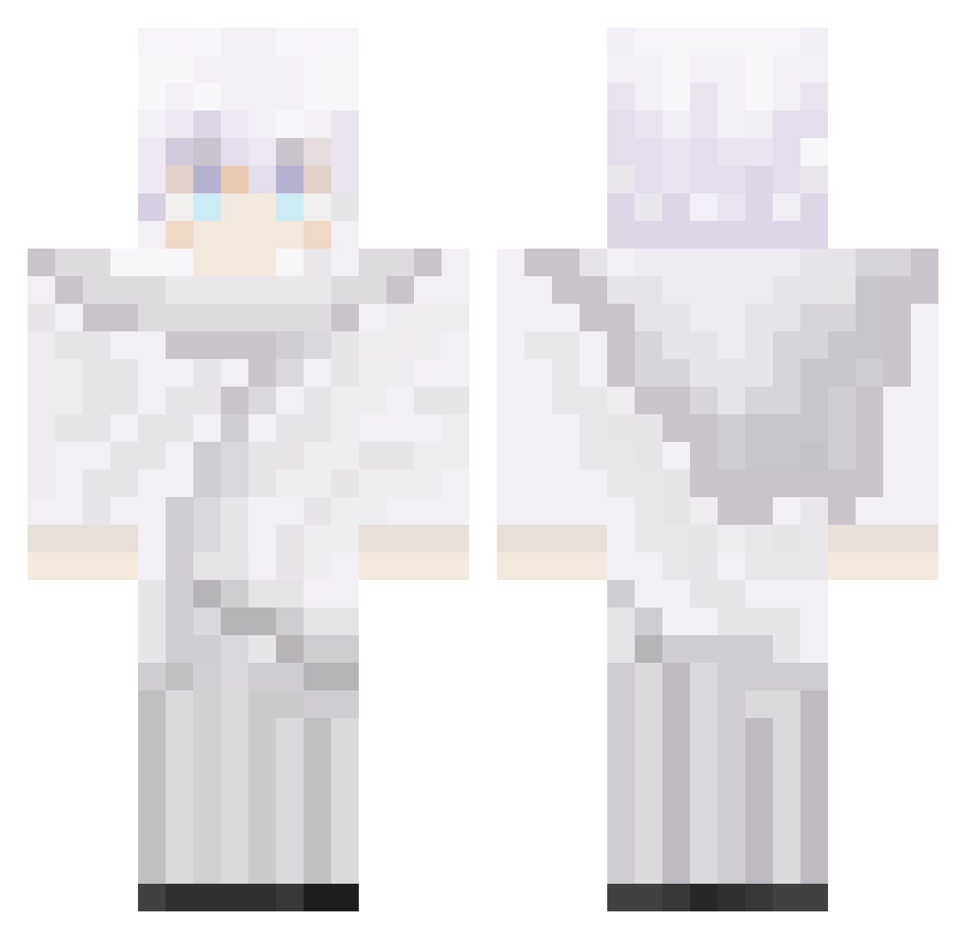cjknddddd Minecraft skin, front and back view