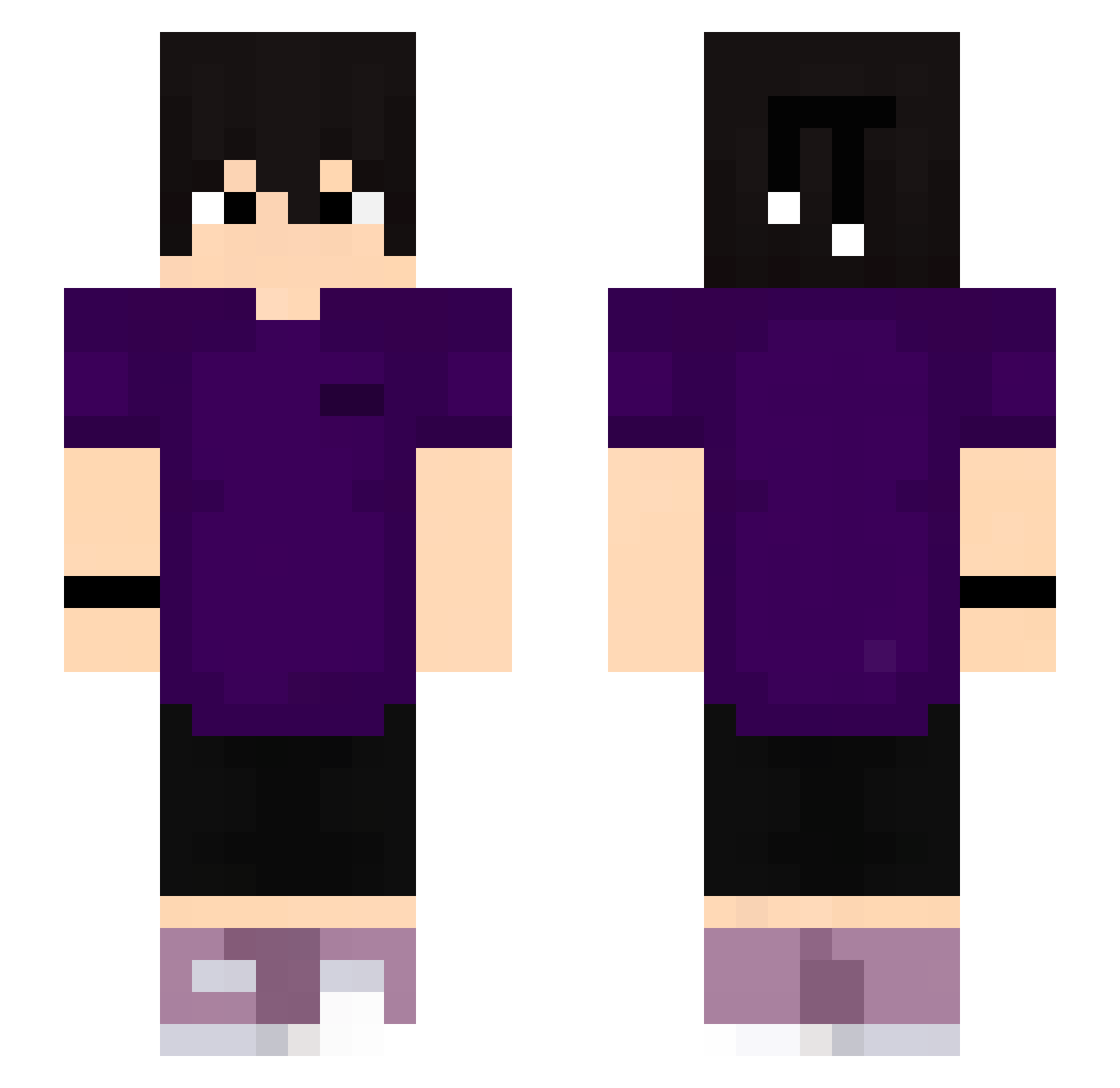 Snowzzada Minecraft skin, front and back view