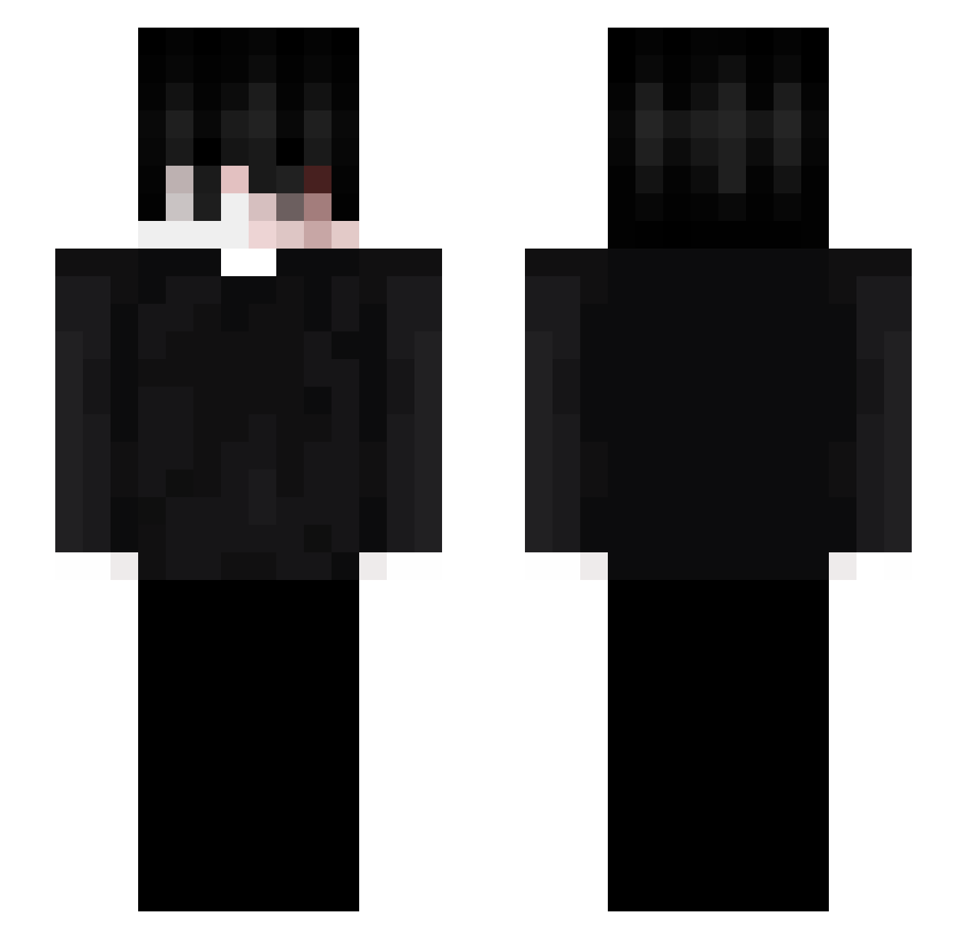 lovdeep Minecraft skin, front and back view