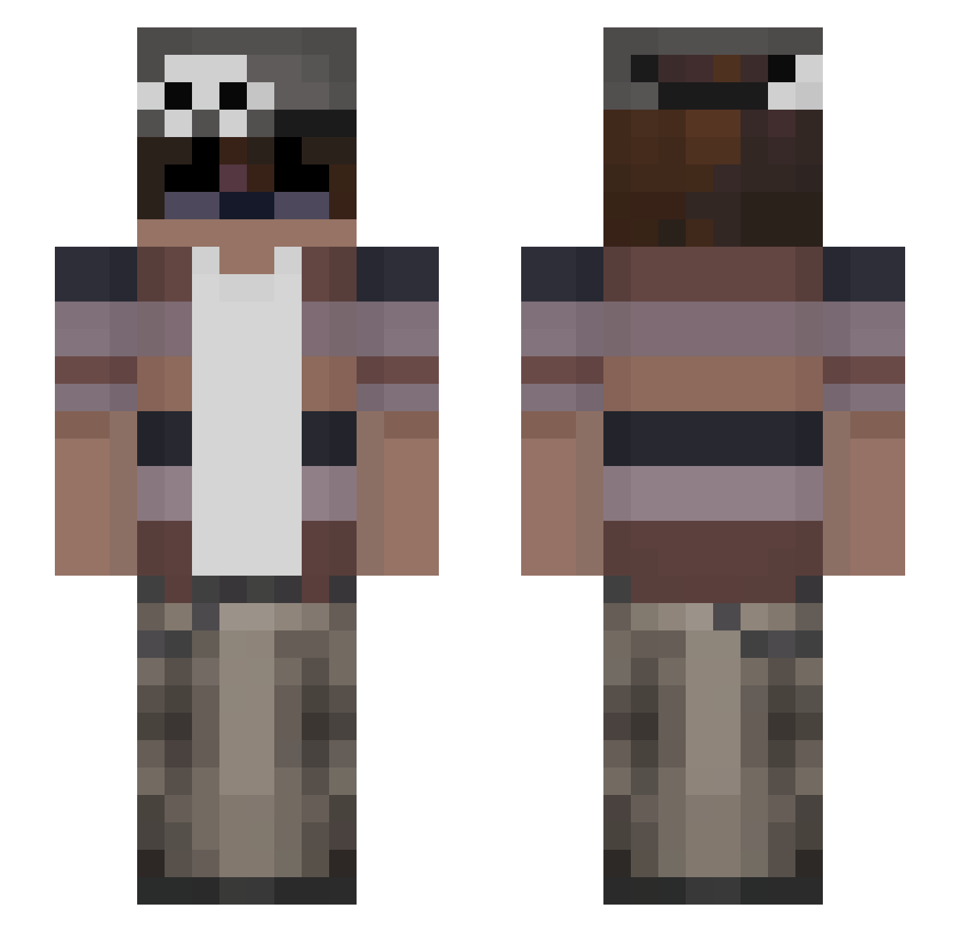 __Crank Minecraft skin, front and back view