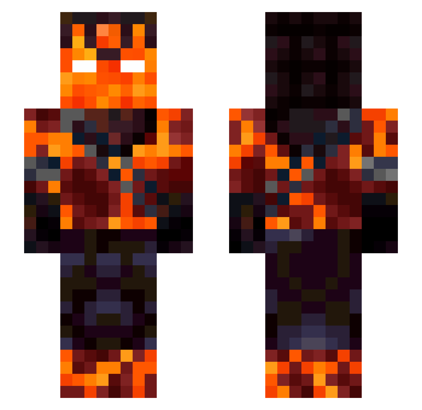 KifoName Minecraft skin, front and back view