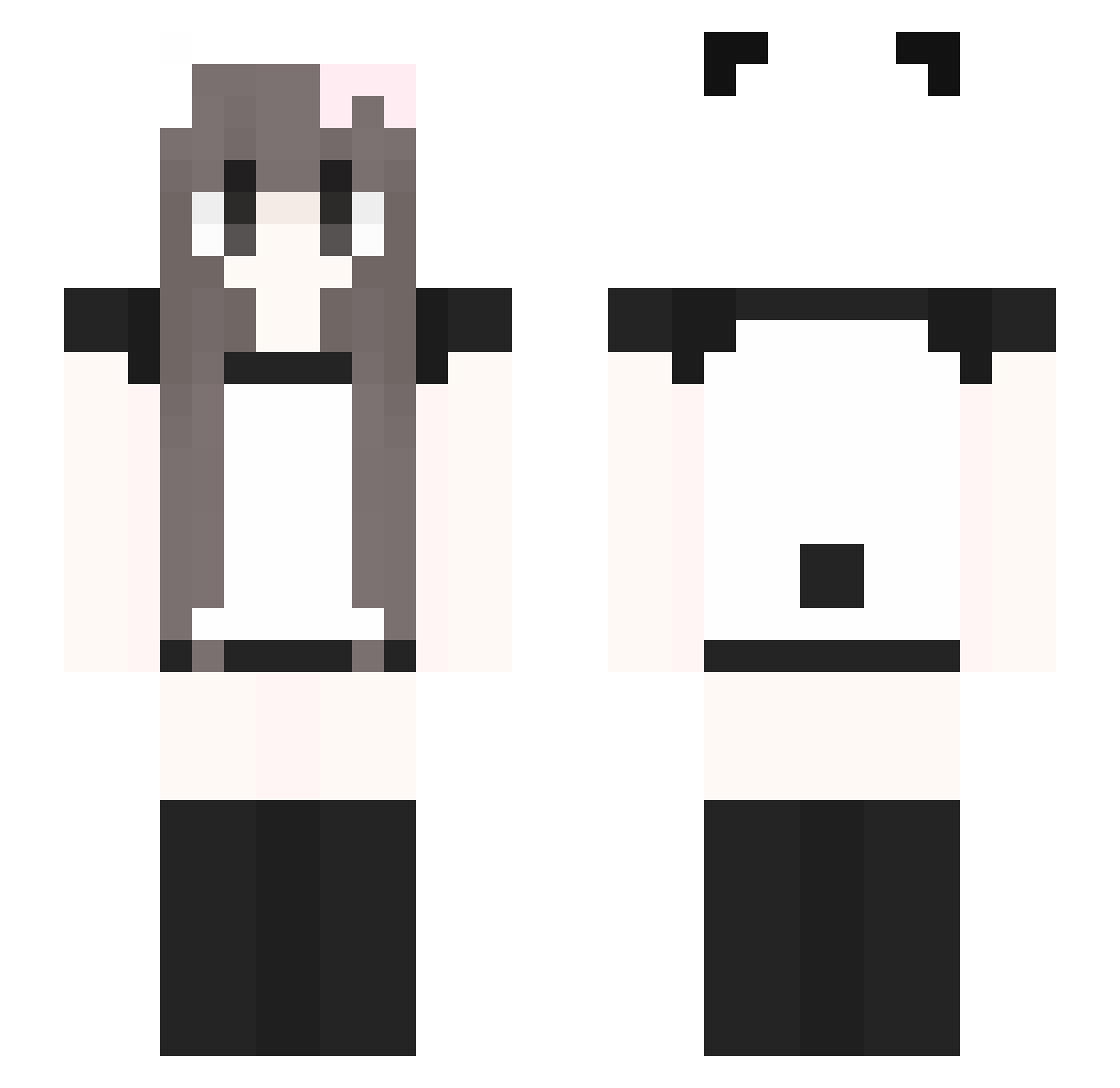 GHasdaa Minecraft skin, front and back view