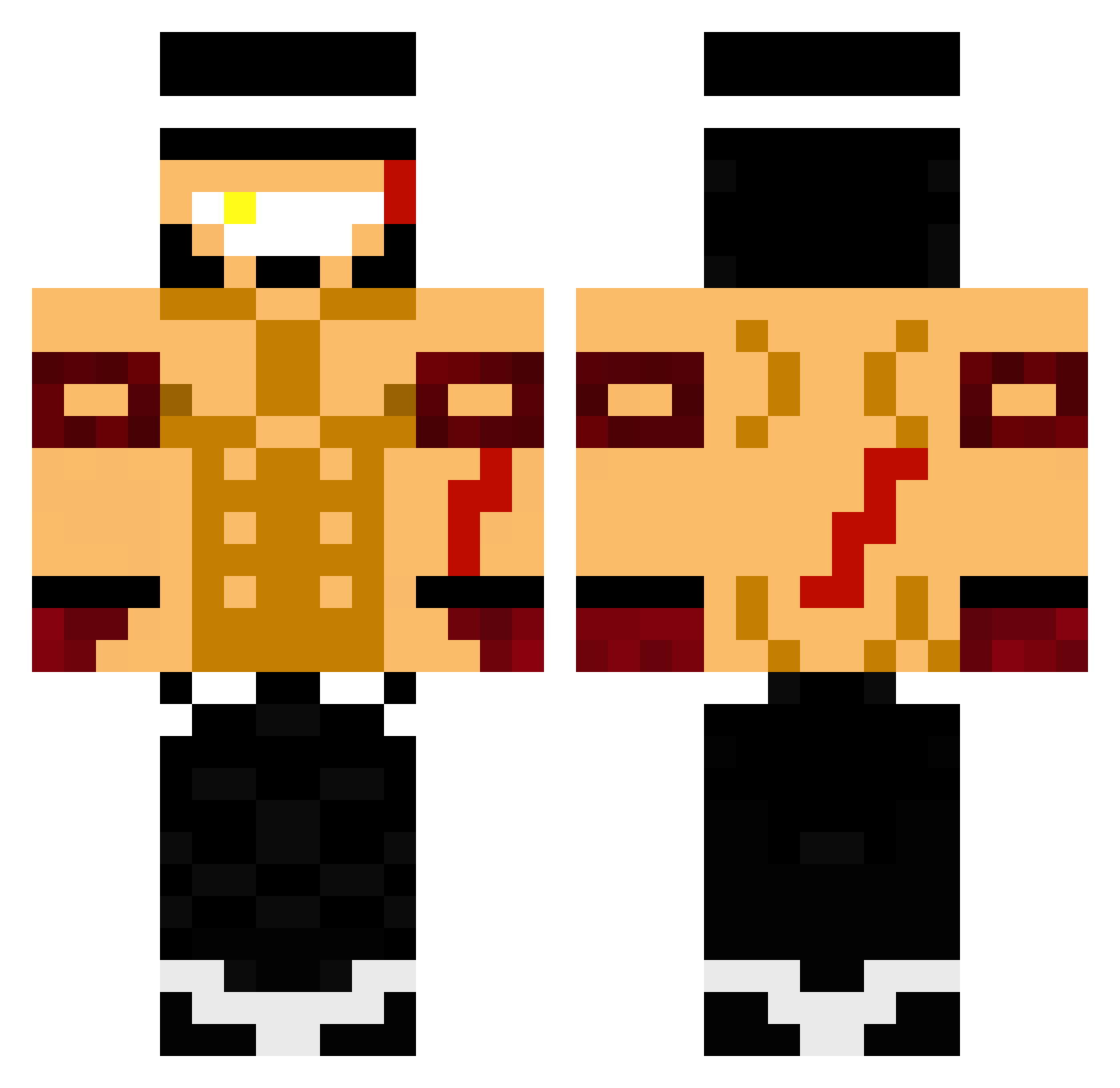 xLeSaRkX Minecraft skin, front and back view