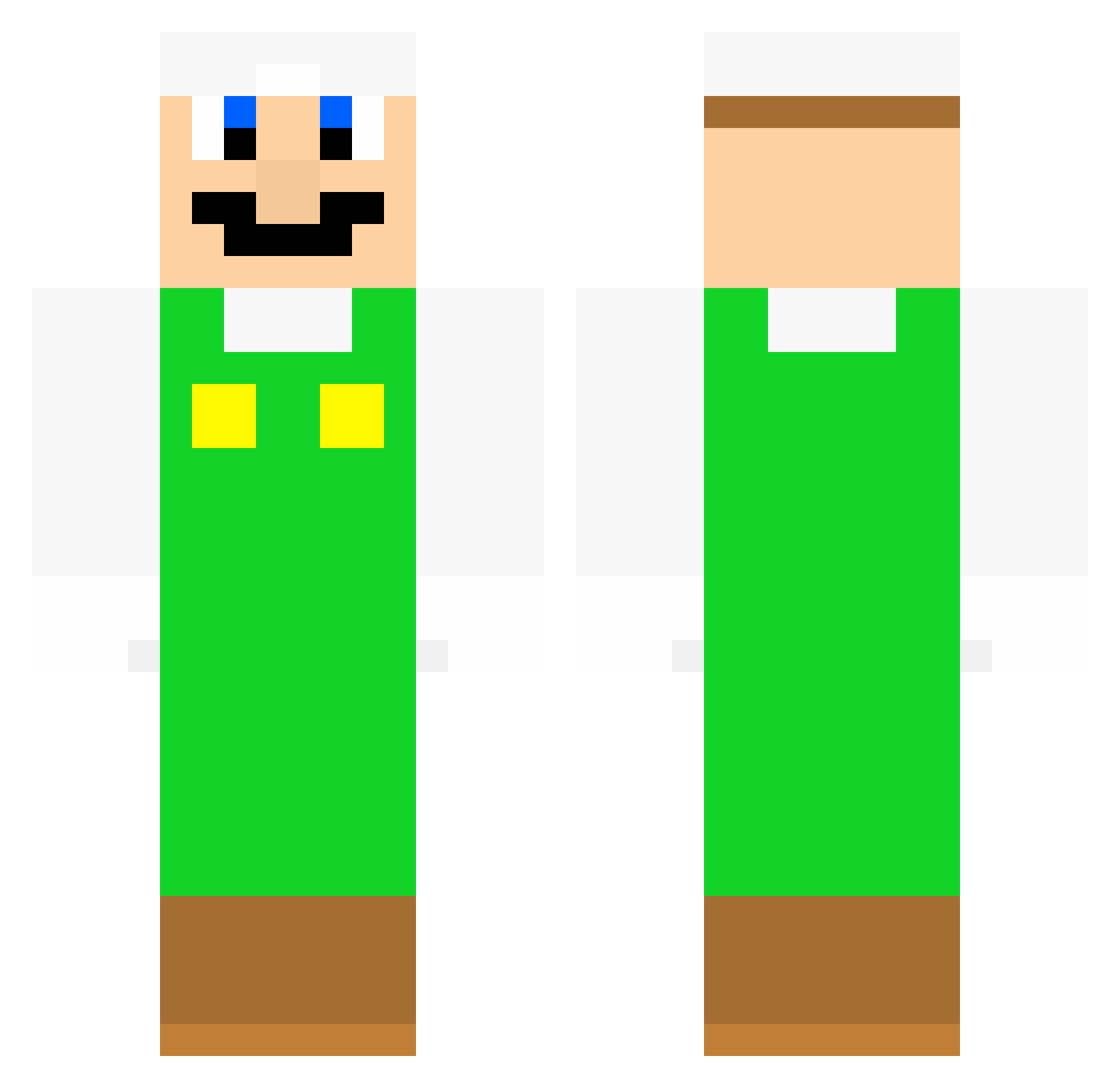 ktblk Minecraft skin, front and back view