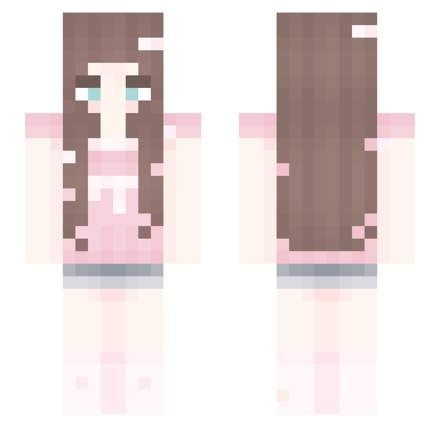 nokia404 Minecraft skin, front and back view