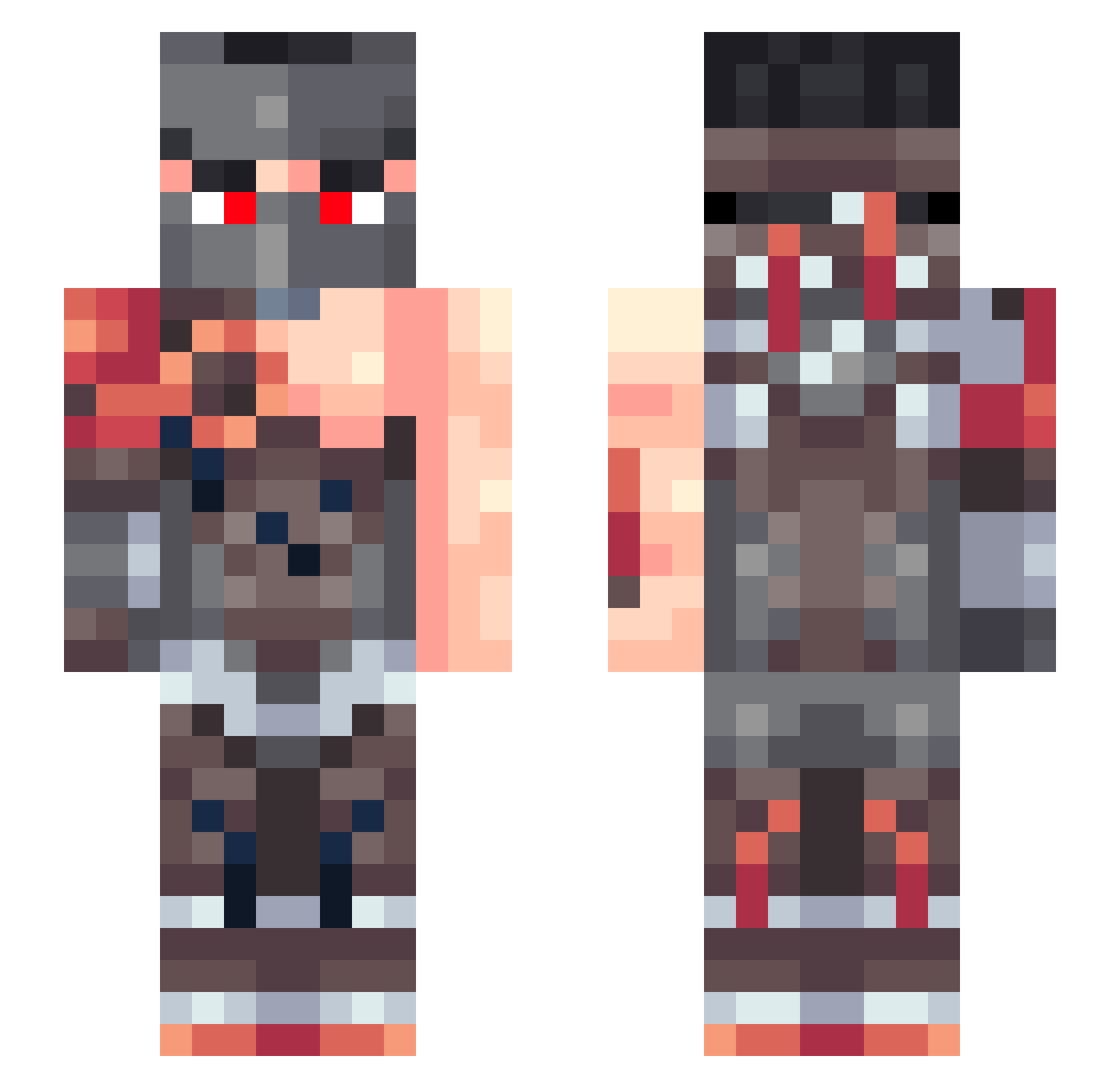 FartherTitan8 Minecraft skin, front and back view